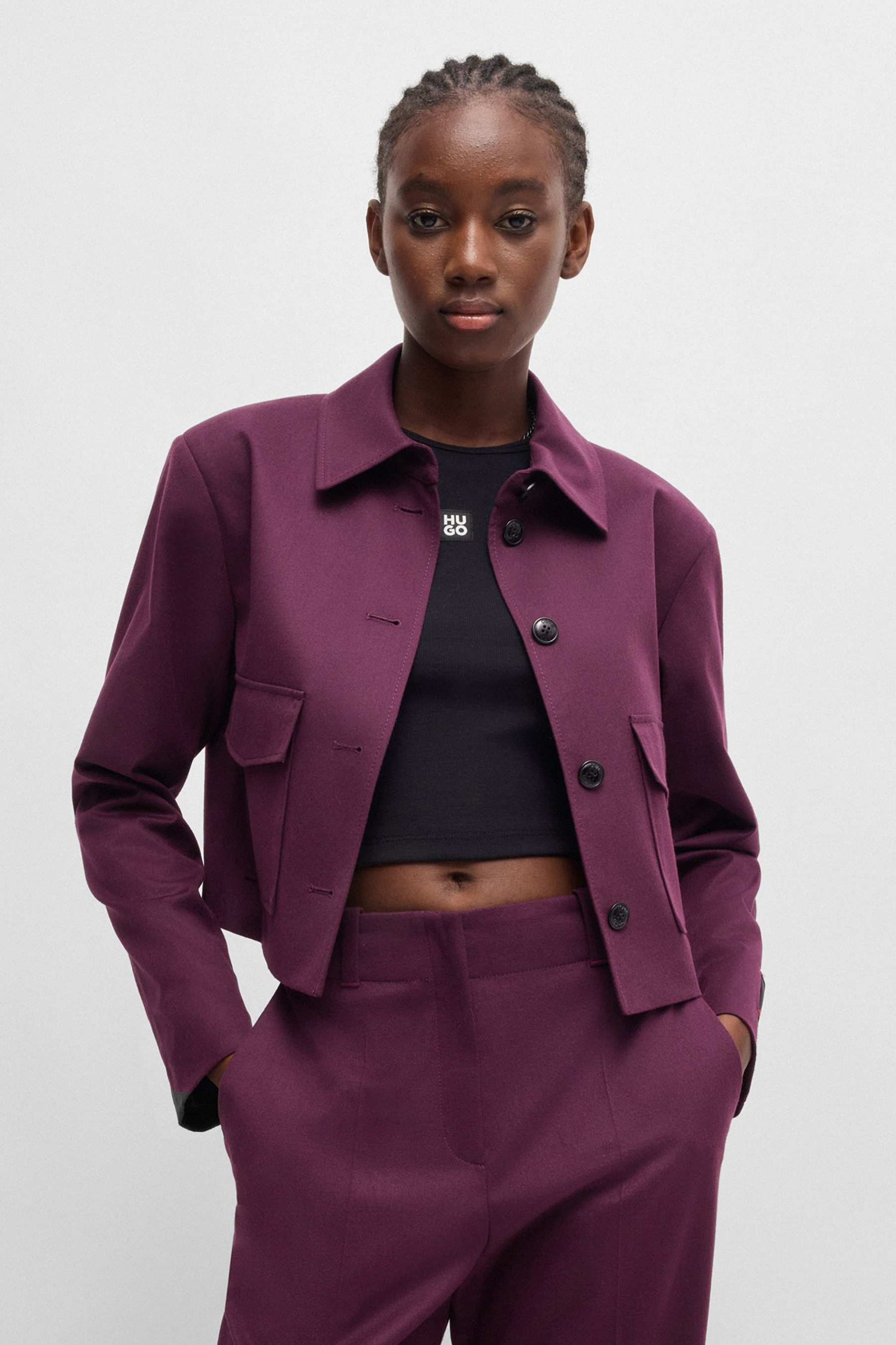 HUGO Stretch Flannel Blend Jacket HUGO Stretch Flannel Blend Jacket