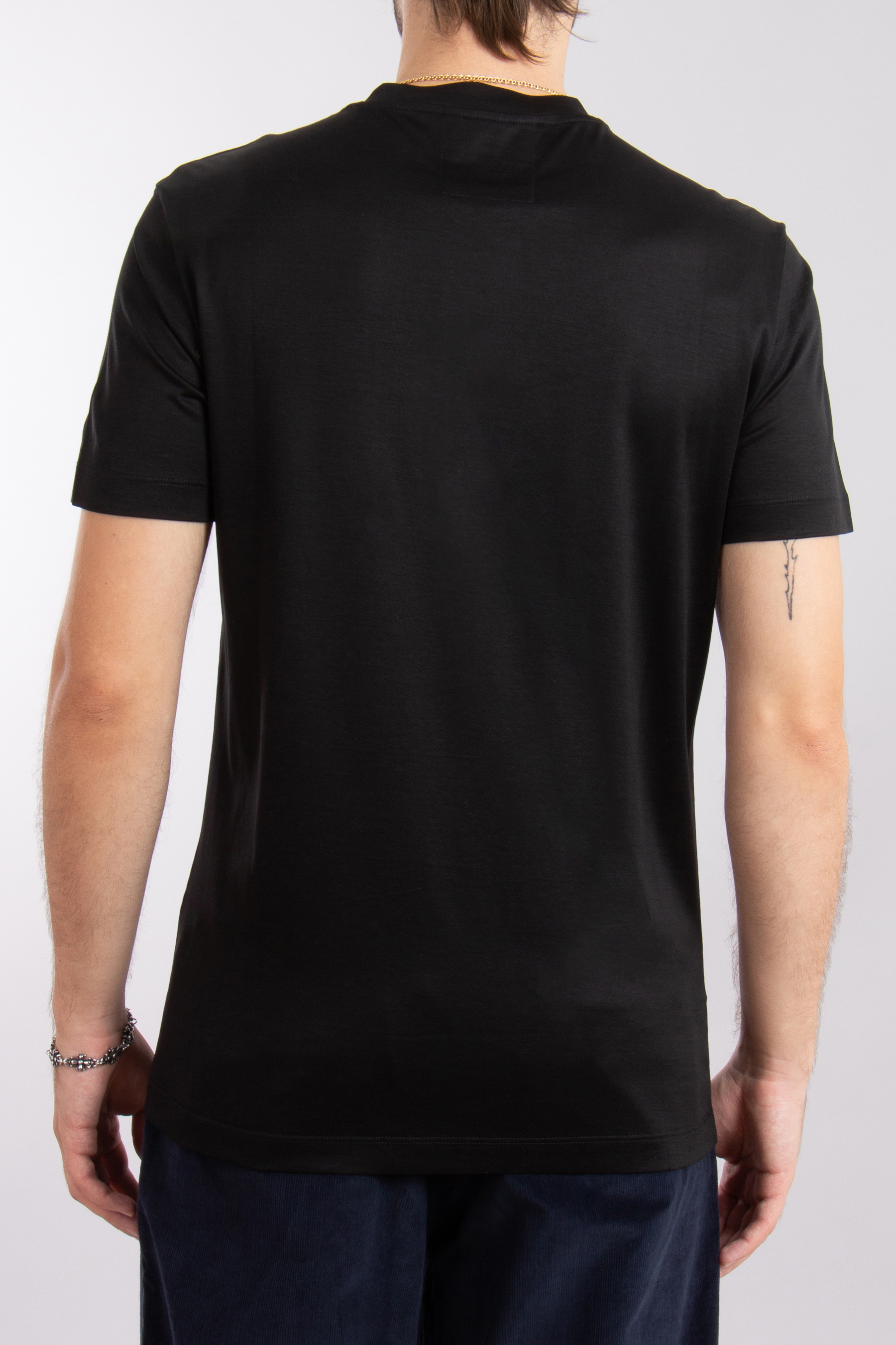 EMPORIO ARMANI Regular Fit Lyocell-Cotton Jersey T-Shirt