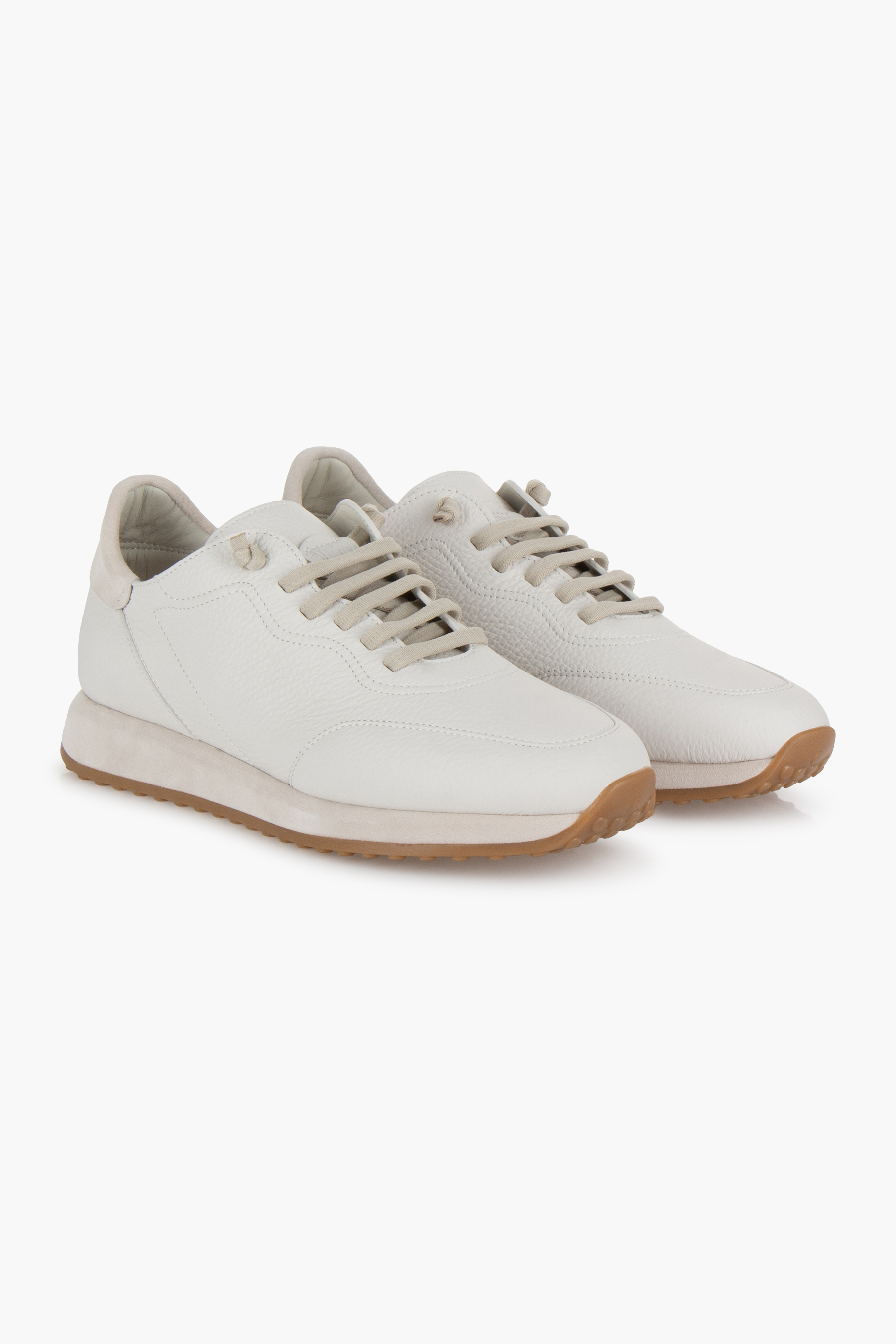 FABIANO RICCI  Grained Leather Sneakers