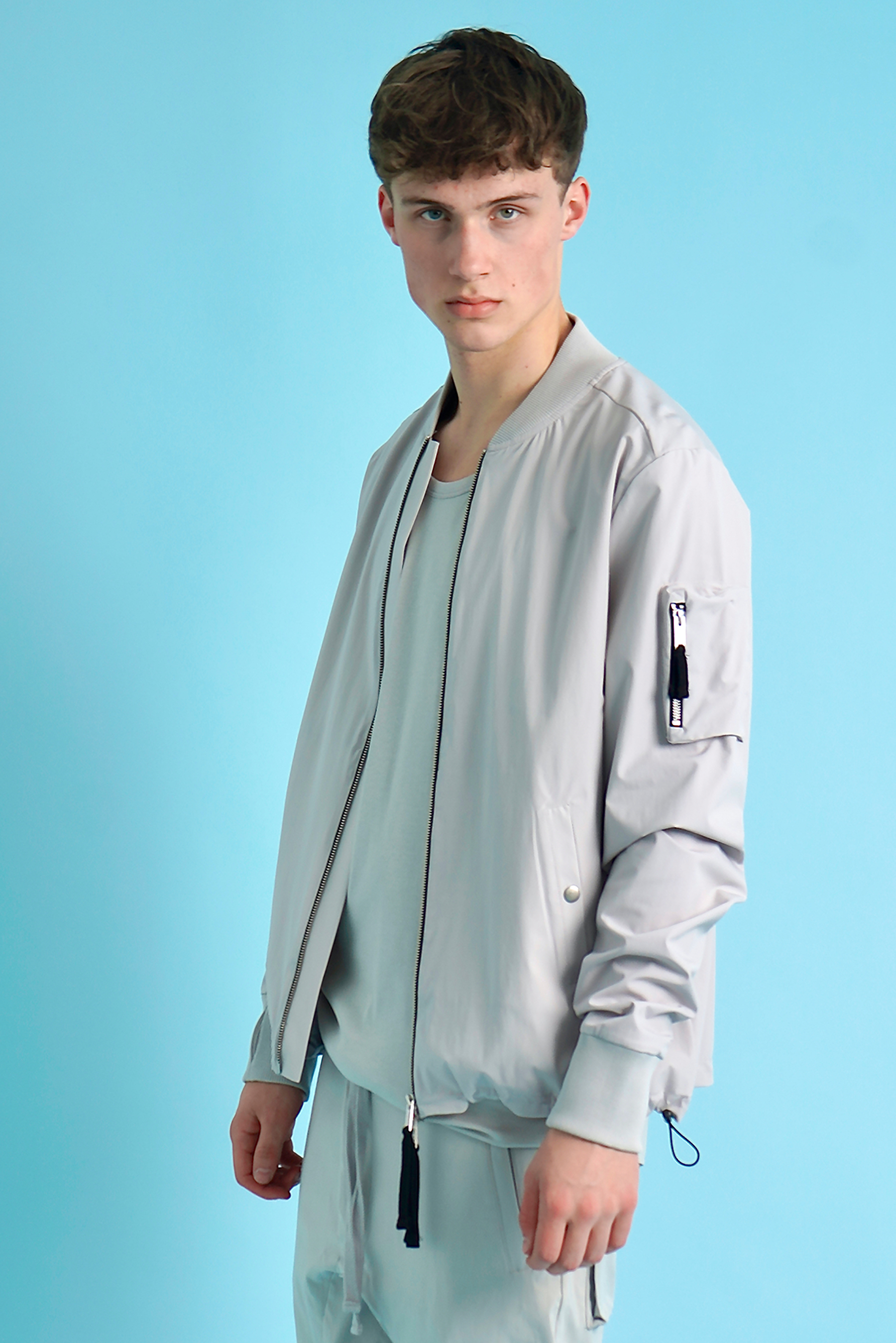 THOM KROM Nylon Stretch Bomber Jacket