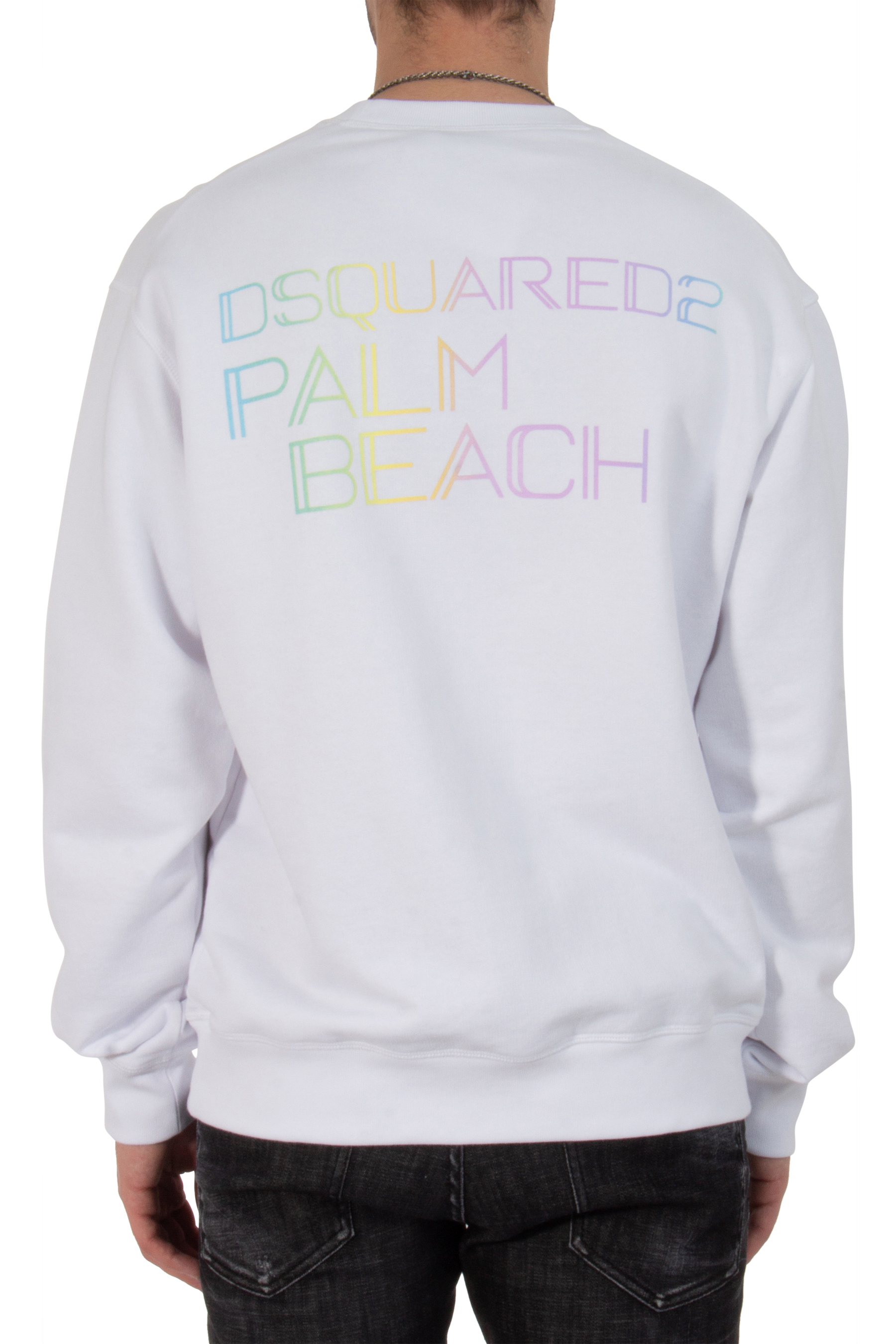 DSQUARED2 Palm Beach Cool Fit Cotton Sweatshirt DSQUARED2 Palm Beach Cool Fit Cotton Sweatshirt