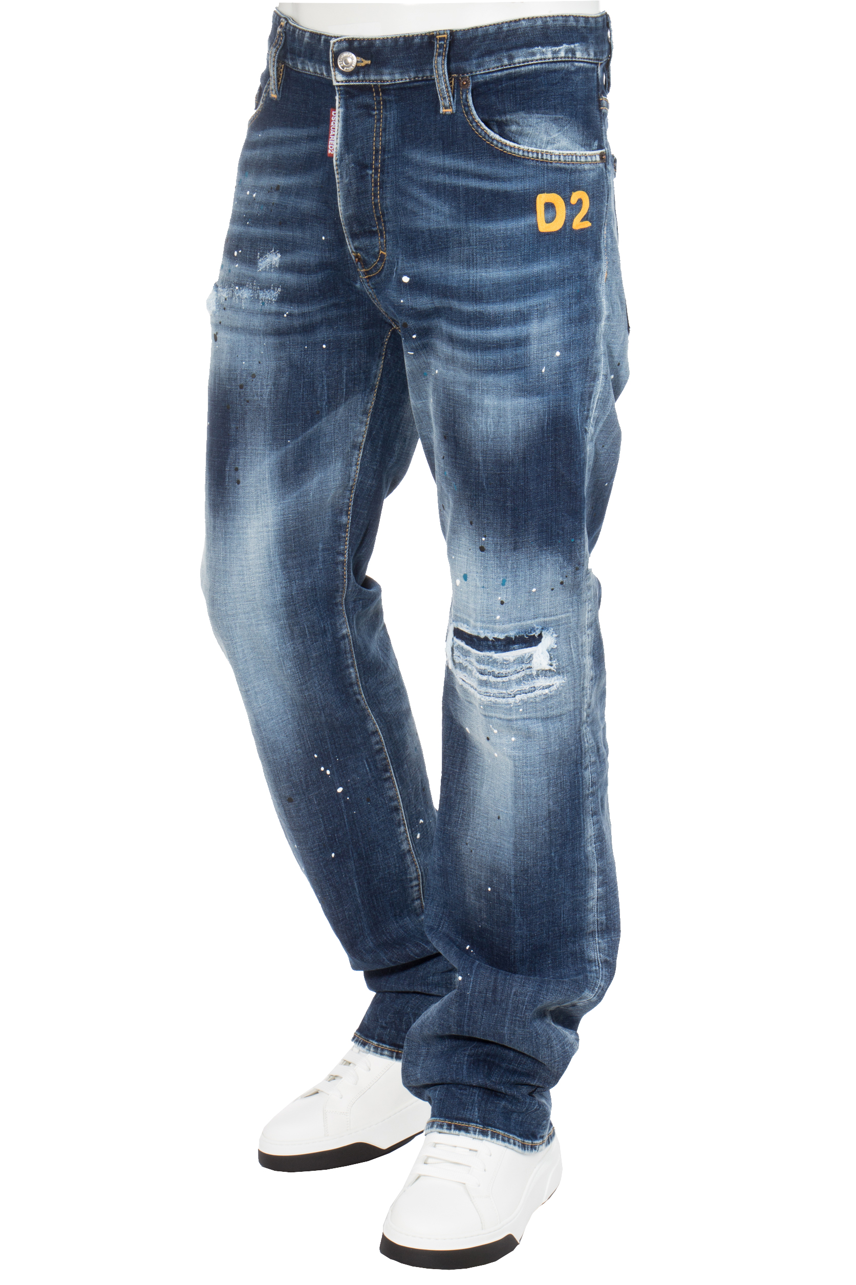 DSQUARED2 Embroidered Sprinkle Wash Roadie Jeans