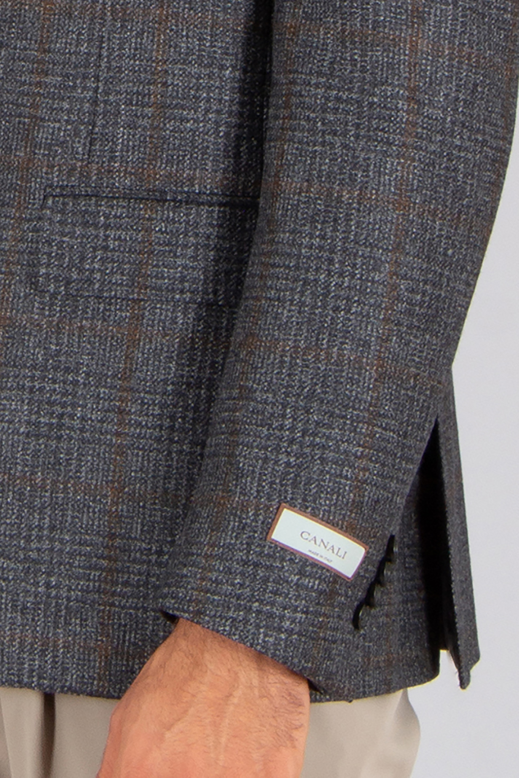 CANALI Modern Fit Checked Super 130's Wool Jacket Kei Blazer, Kleidung, Mantel, Jacke, Jeans