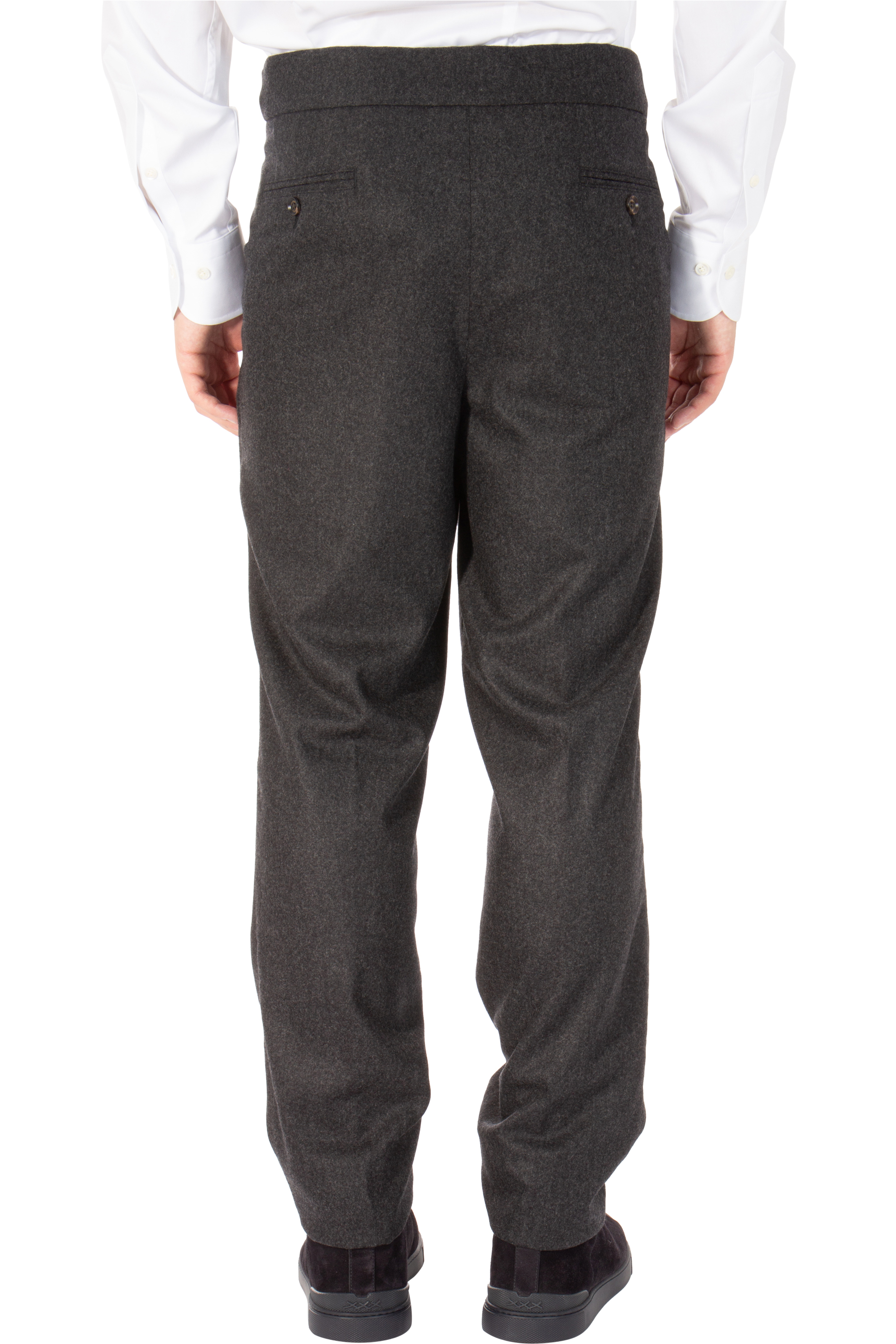 COLOMBO Pleated Virgin Wool & Cashmere Blend Pants Robert