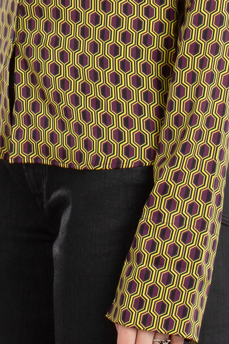HUGO Patterned Recycled Woven Stretch Blouse Ellana HUGO Patterned Recycled Woven Stretch Blouse Ellana