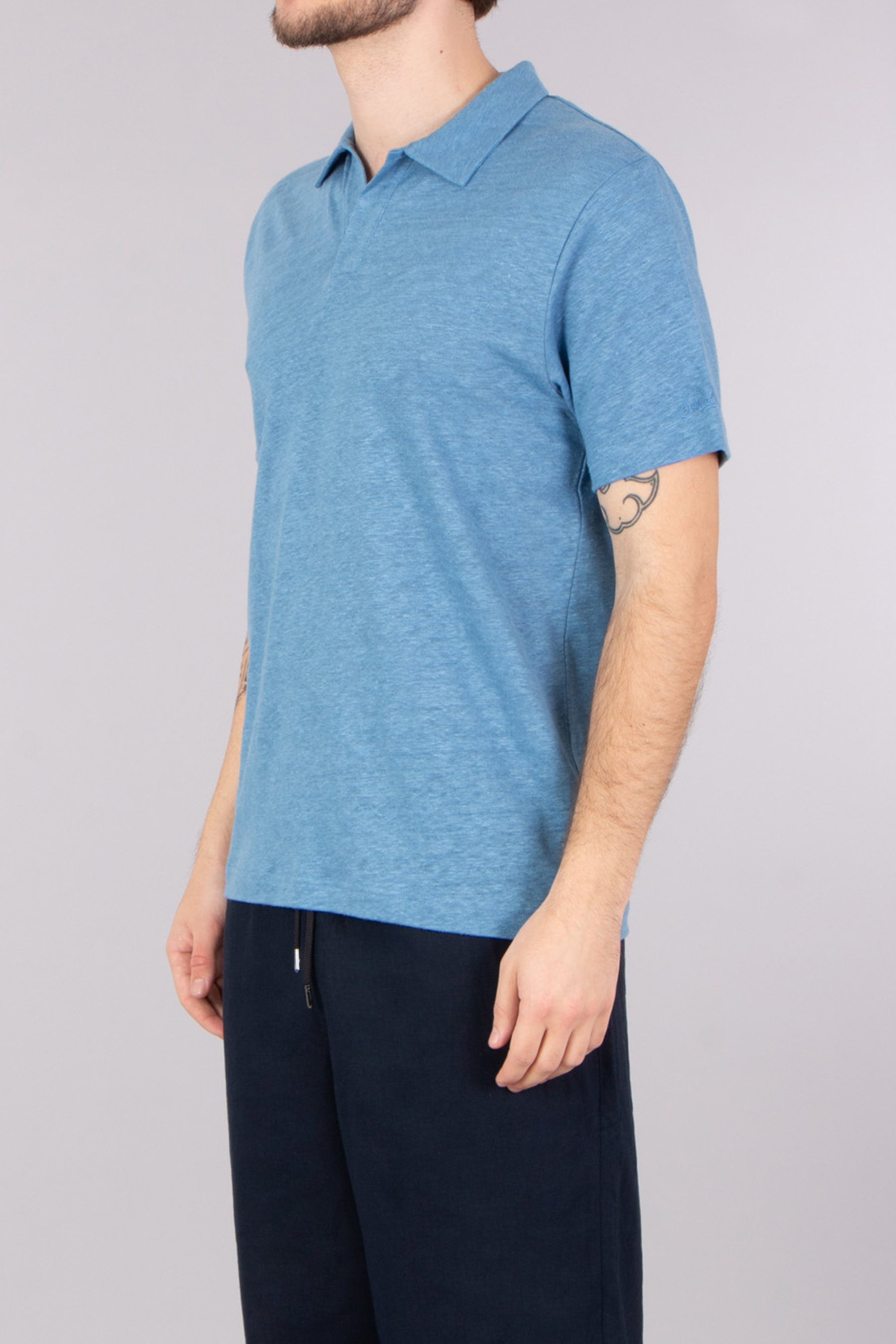 MC 2 SAINT BARTH Regular Fit Linen Jersey Polo Shirt Fraser