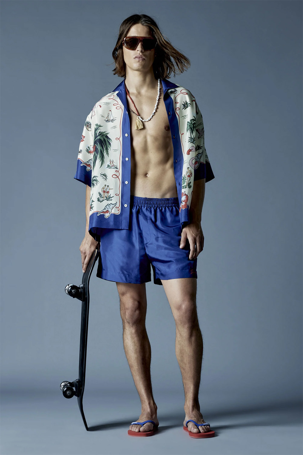 DSQUARED2 Relaxed Fit  Aloha Souvenir Silk Shirt