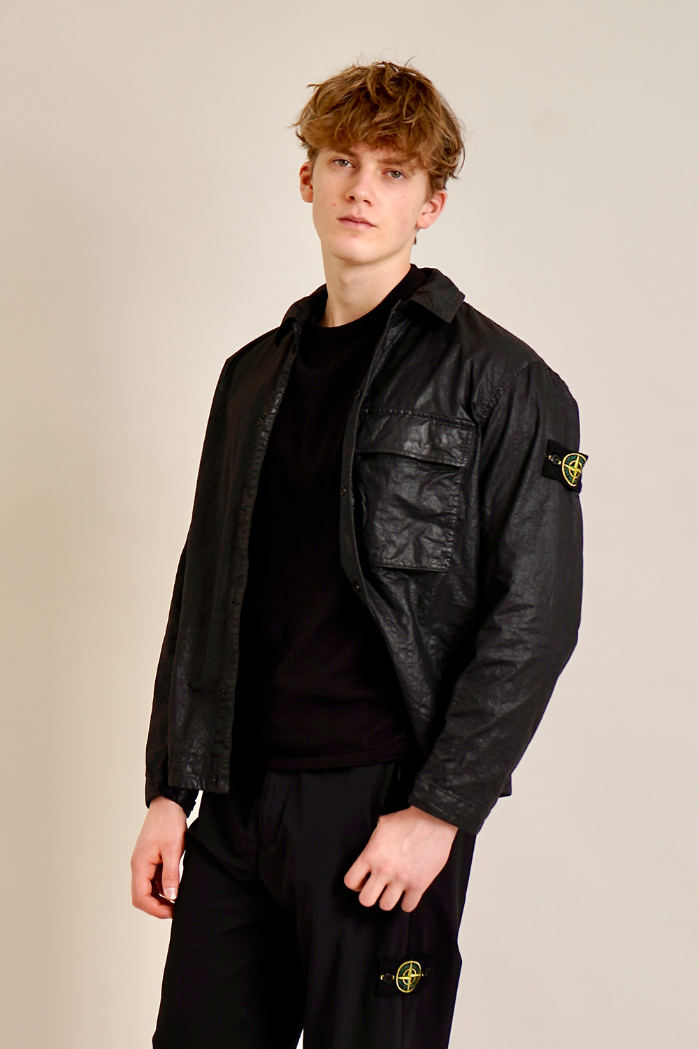 STONE ISLAND Comfort Fit Organic-Look Nylon Panama-TC Overshirt