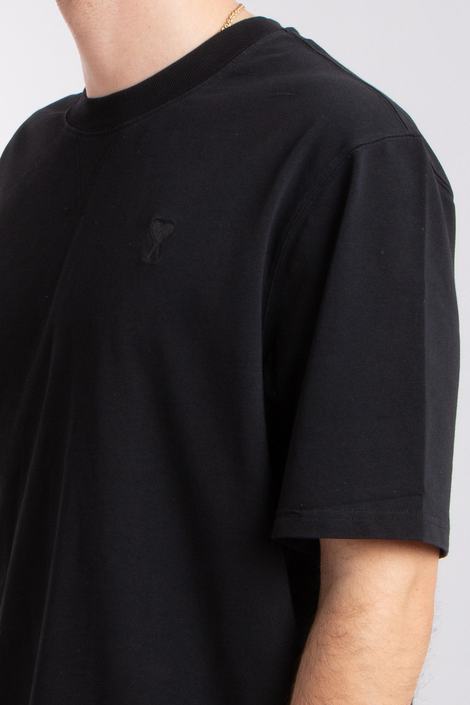 AMI PARIS Embroidered Organic Cotton T-Shirt