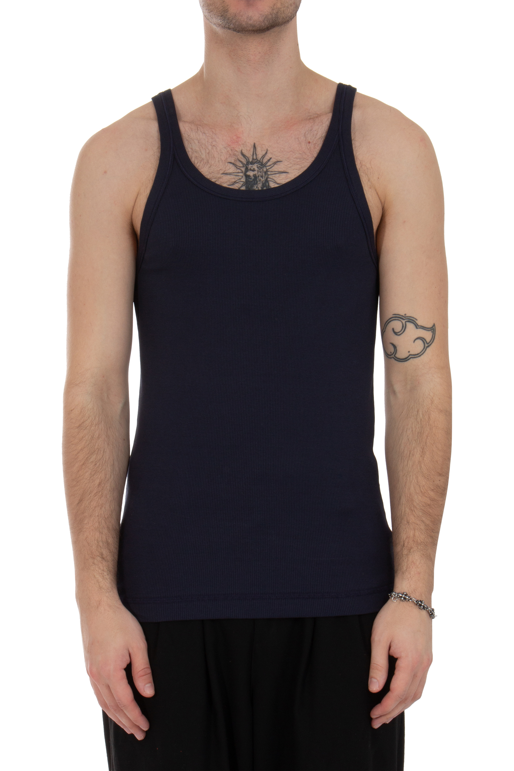 DOLCE & GABBANA Ribbed Cotton Tank Top DOLCE & GABBANA Ribbed Cotton Tank Top