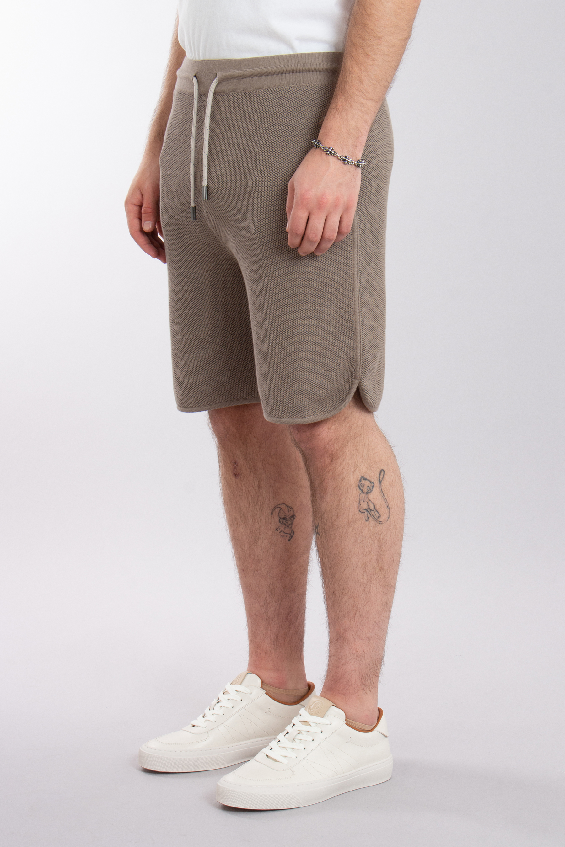 SEASE 3D Knitted Cotton Blend Jogger Shorts SEASE 3D Knitted Cotton Blend Jogger Shorts