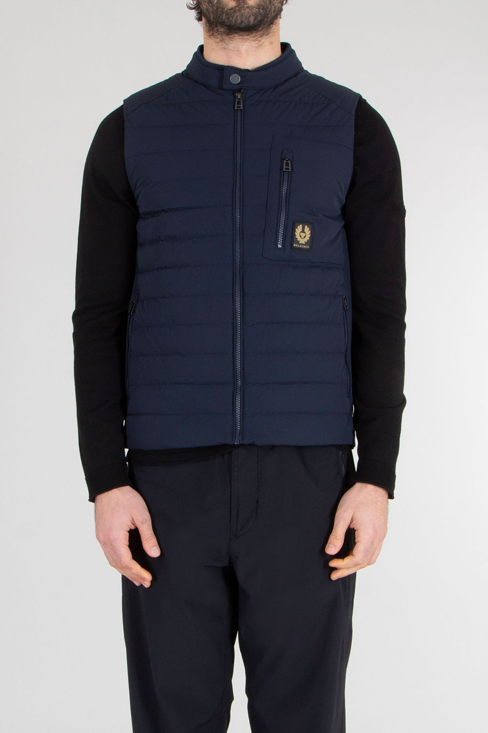 BELSTAFF Regular Fit Recycled Nylon Stretch Down Gilet Chassis