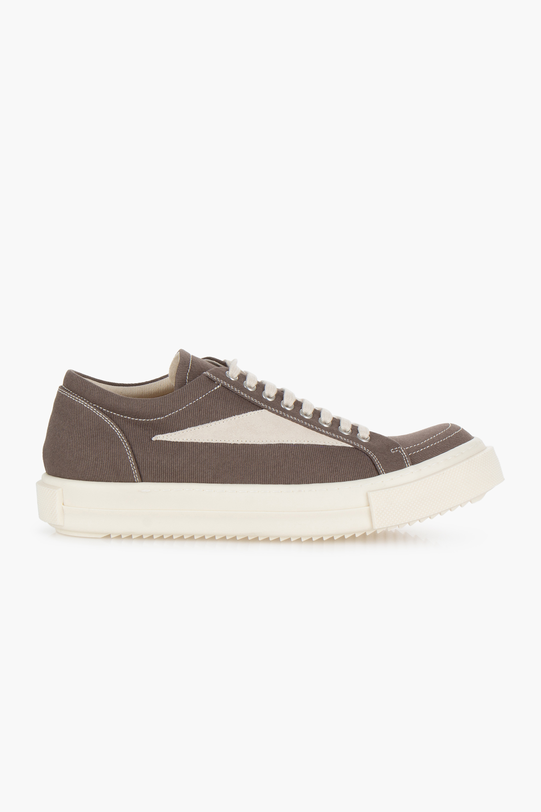 RICK OWENS DRKSHDW Overdyed Denim & Suede Vintage Low Sneakers