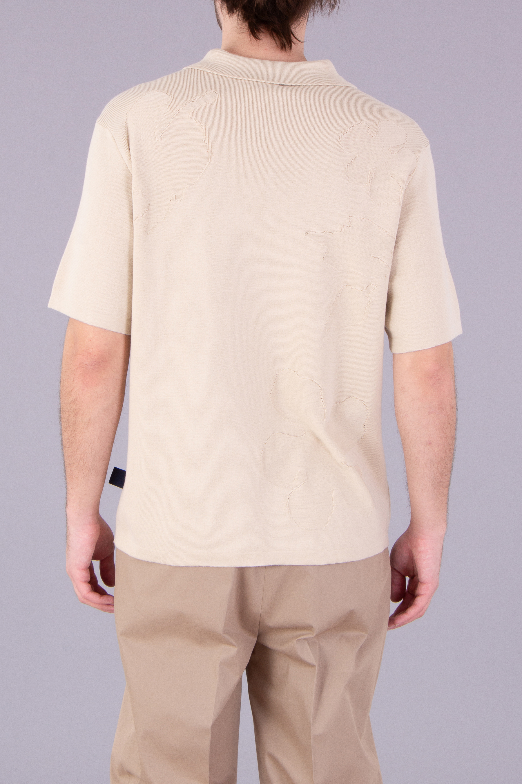 PAUL SMITH Floral Jacquard Organically Grown Cotton Knit Polo PAUL SMITH Floral Jacquard Organically Grown Cotton Knit Polo