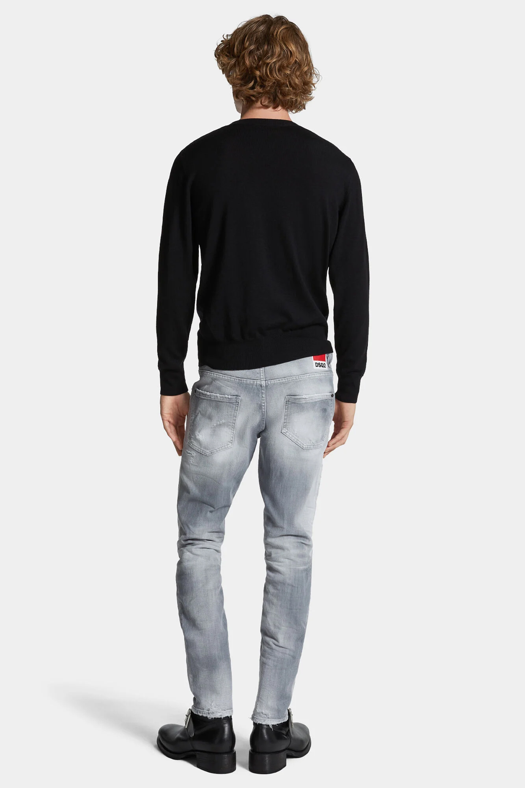 DSQUARED2 Brushed Cotton Stretch Denim Skater Jeans DSQUARED2 Brushed Cotton Stretch Denim Skater Jeans