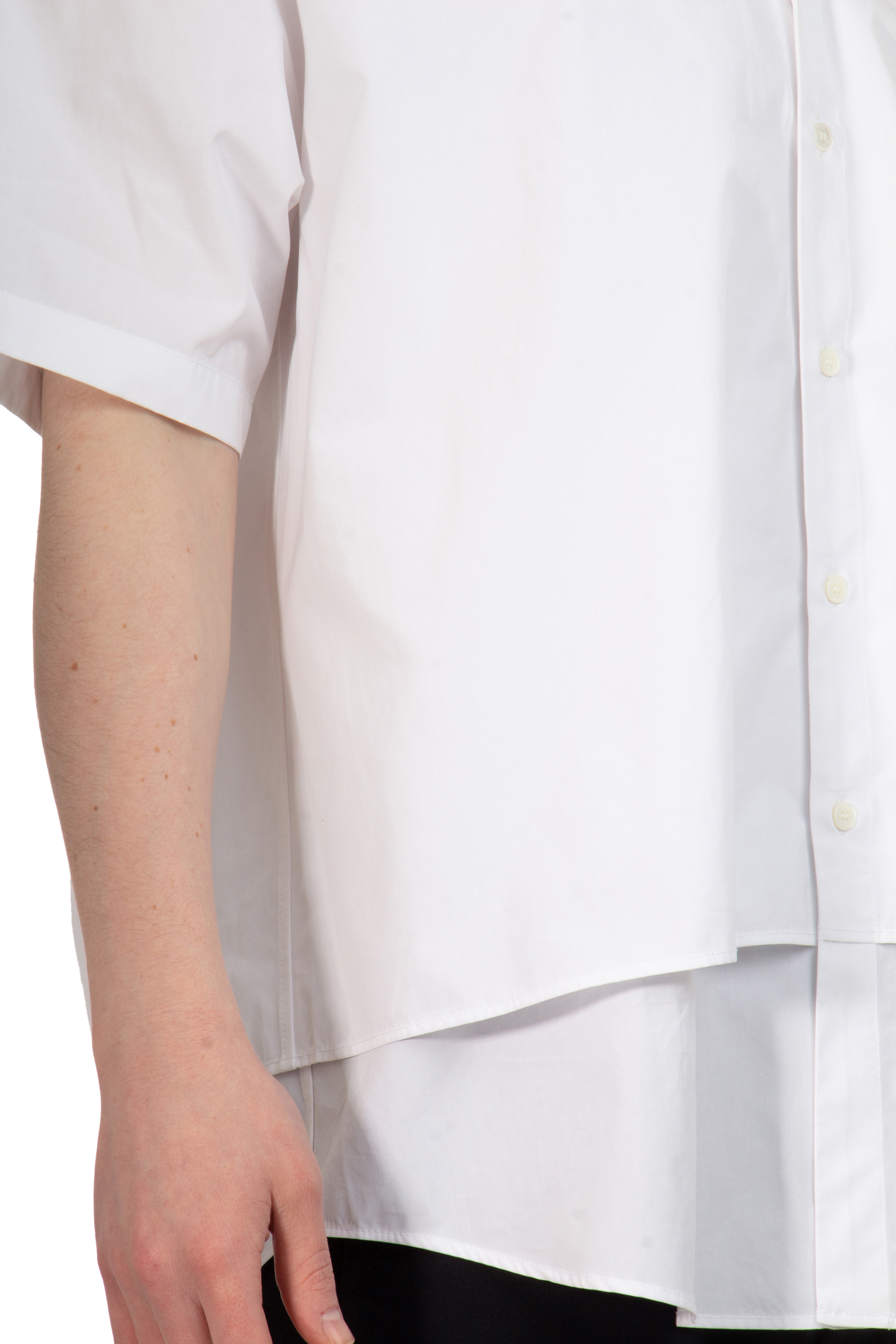 MAISON KITSUNÉ Layered Cotton Short-Sleeve Shirt MAISON KITSUNÉ Layered Cotton Short-Sleeve Shirt