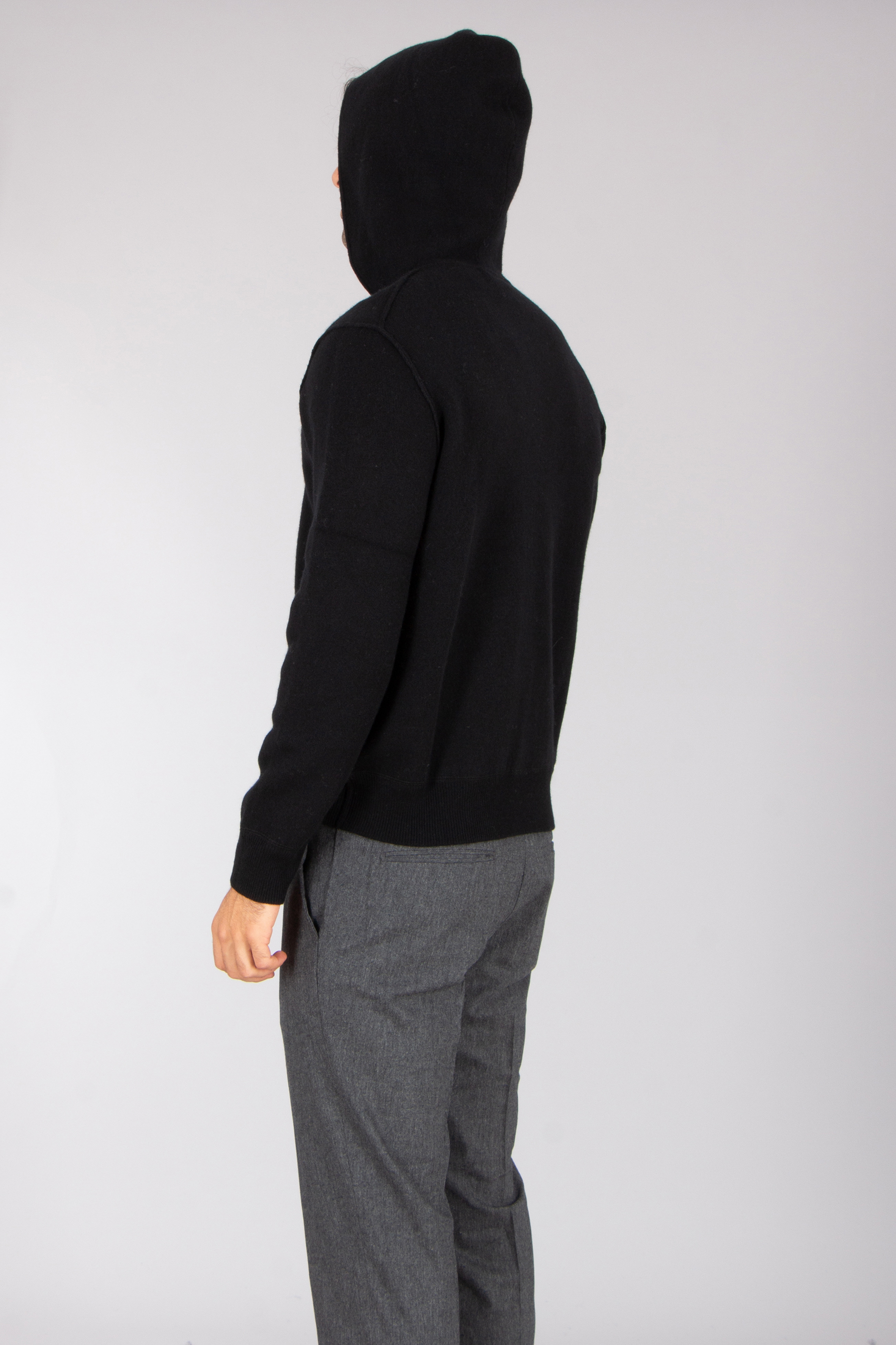 ALLUDE Regular Fit Ribbed Virgin Wool-Cashmere Blend Knit Hoodie Kapuzenpulli, Strickwaren, Pullover, Sweatshirt, Kapuze
