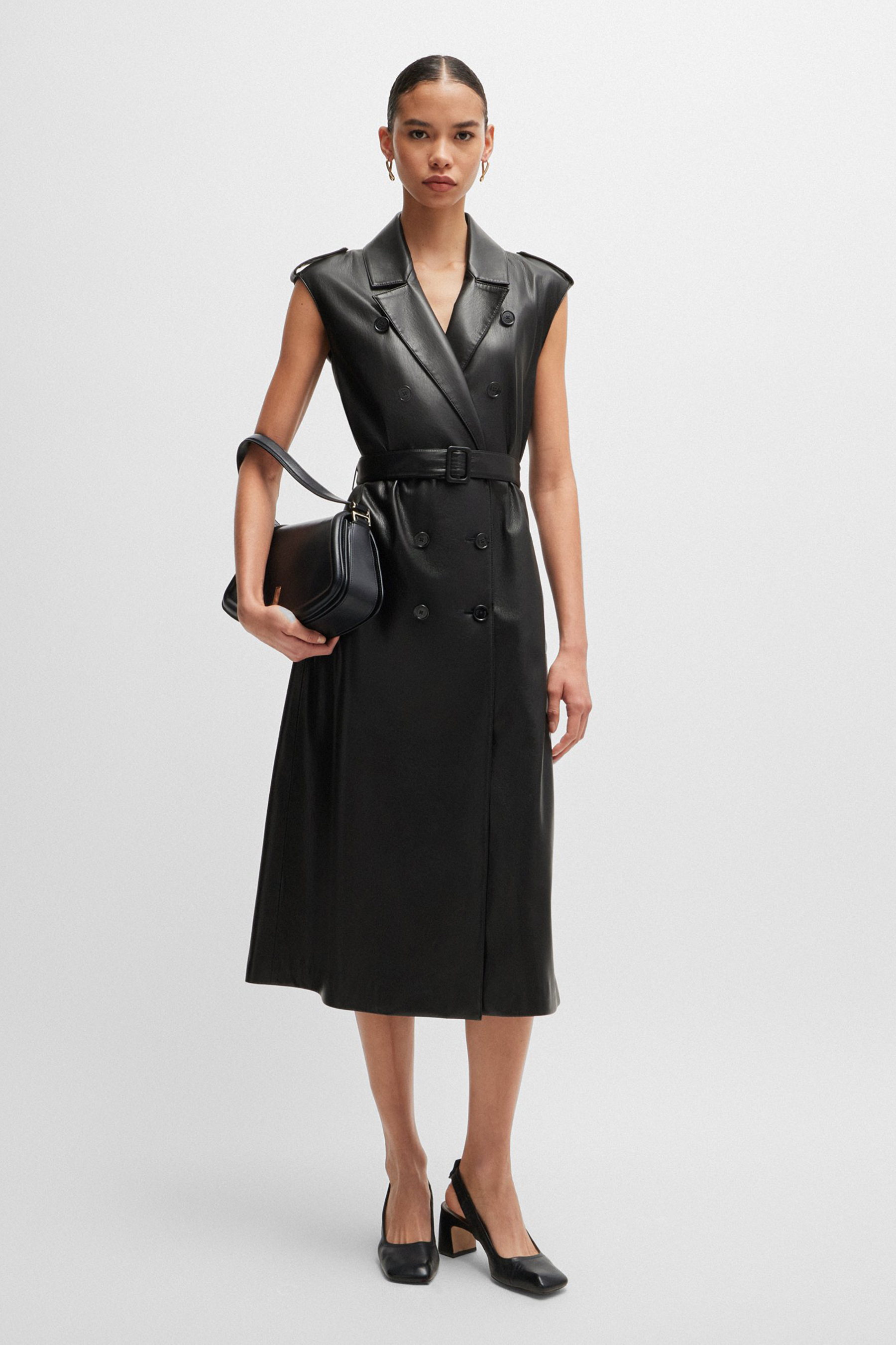 BOSS Faux Leather Dress Dujeta BOSS Faux Leather Dress Dujeta