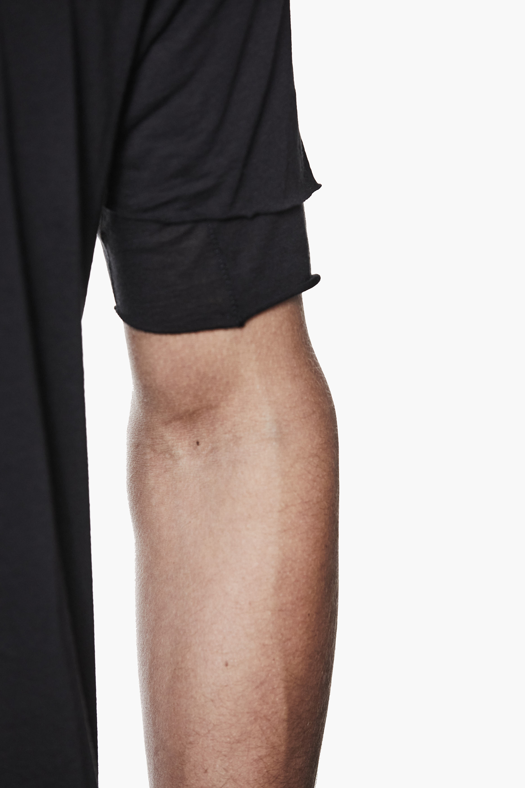 THOM KROM Slim Fit 2-in-1 Layering Cotton Jersey Round Neck T-Shirt Körperteil, Knie, Person