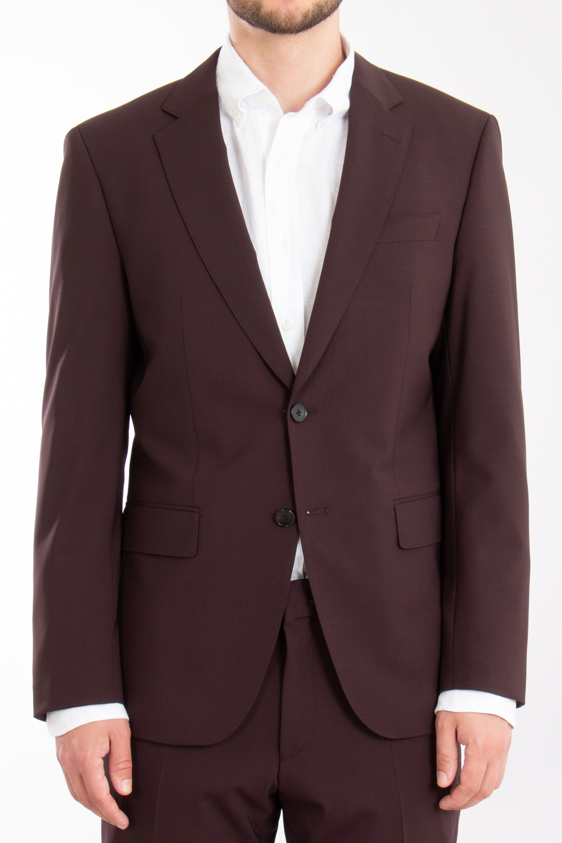 BOSS Slim Fit Virgin Wool Stretch Suit H-Huge