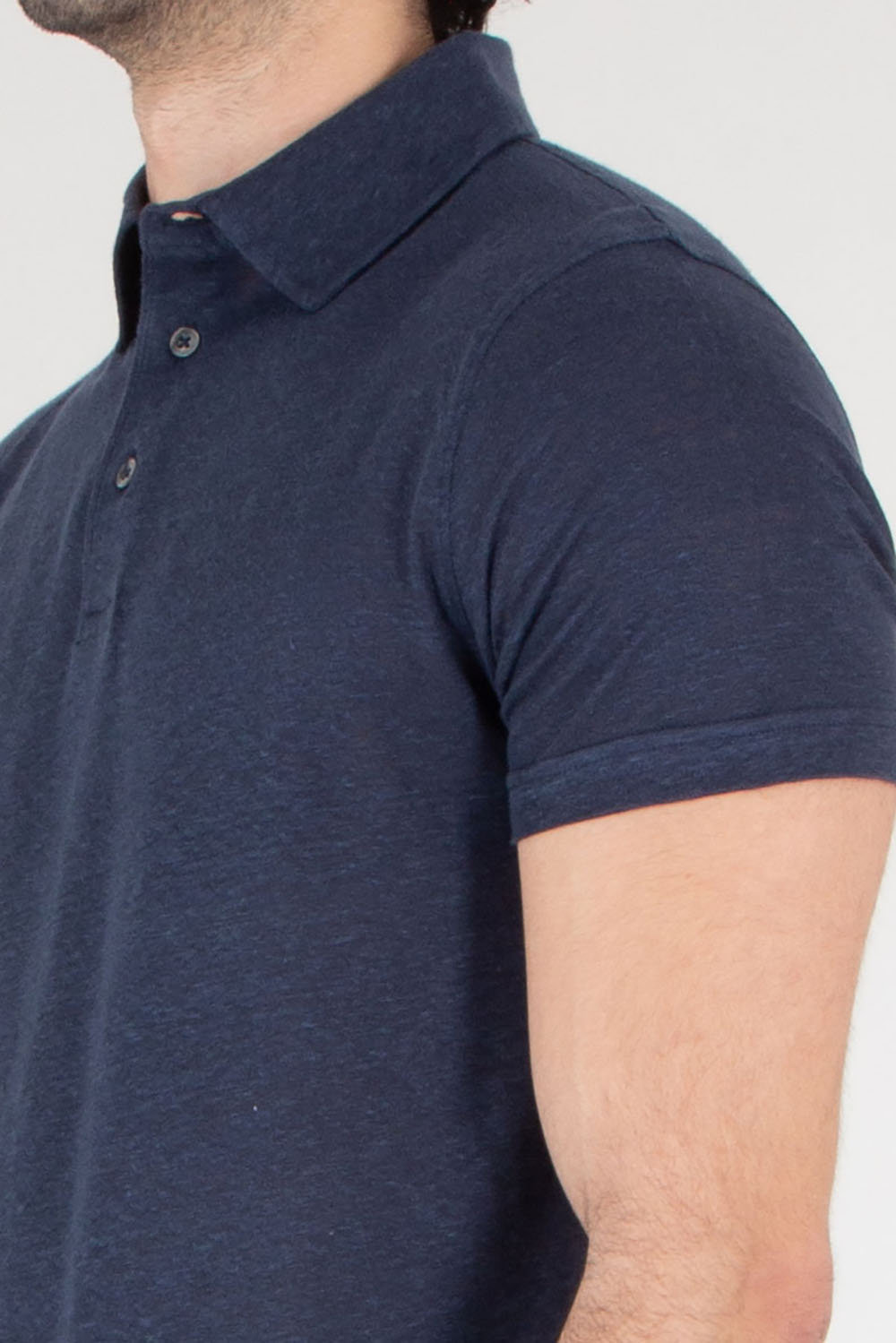 AURÉLIEN Regular Fit Linen Polo Shirt