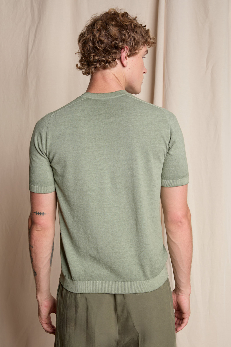 AROVESCIO Regular Fit Cotton Knit T-Shirt