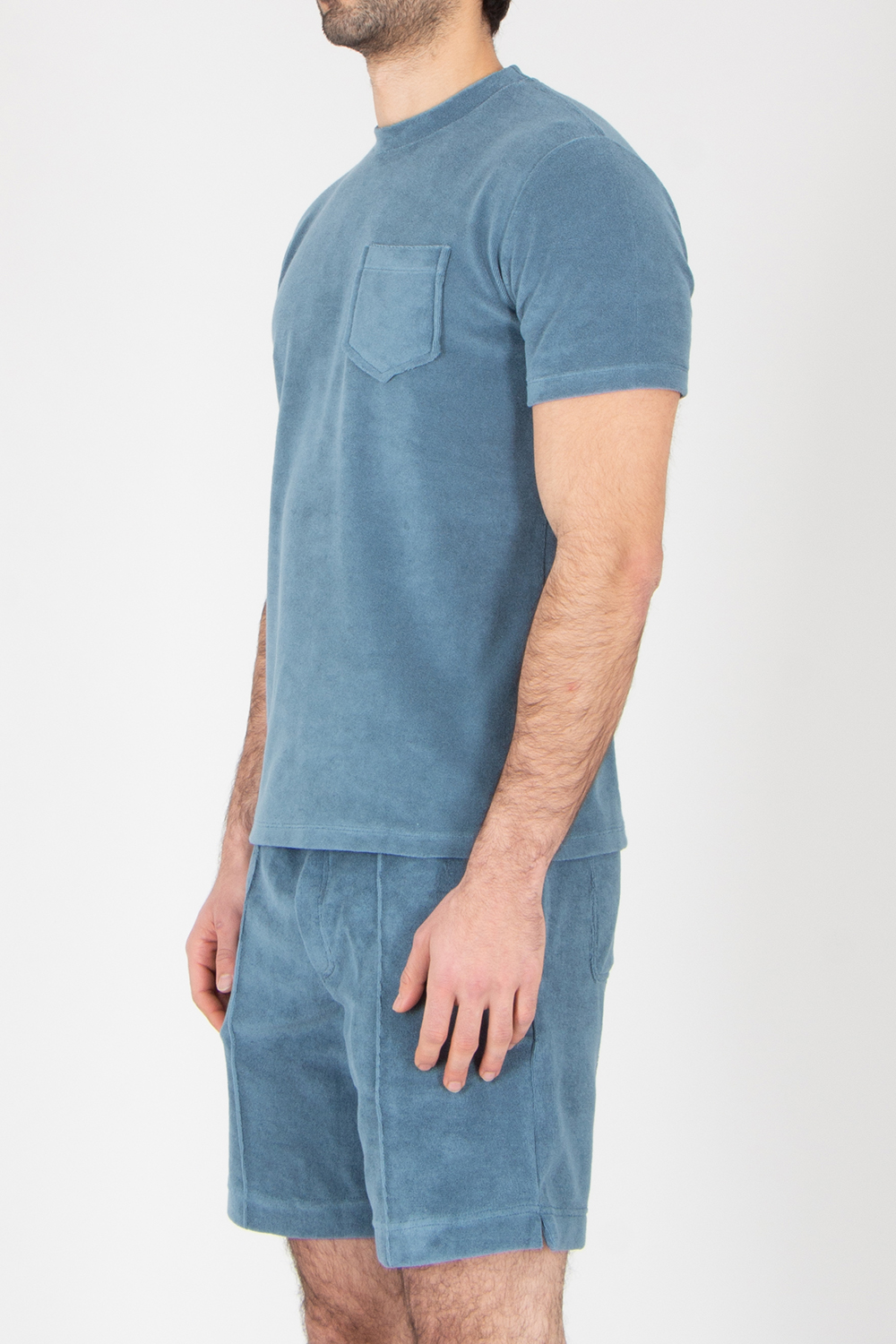 AURÉLIEN Slim Fit Cotton Blend Terry T-Shirt