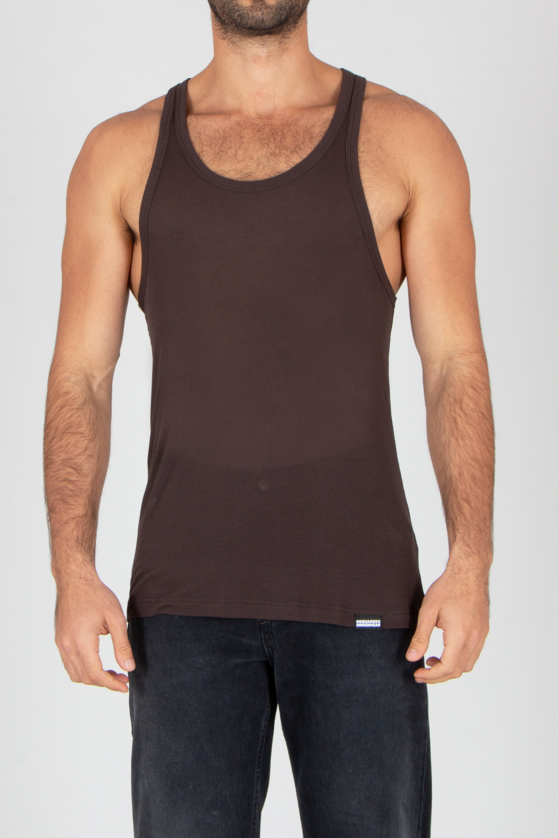 Tanktop, Jeans, Weste, Mann, Person