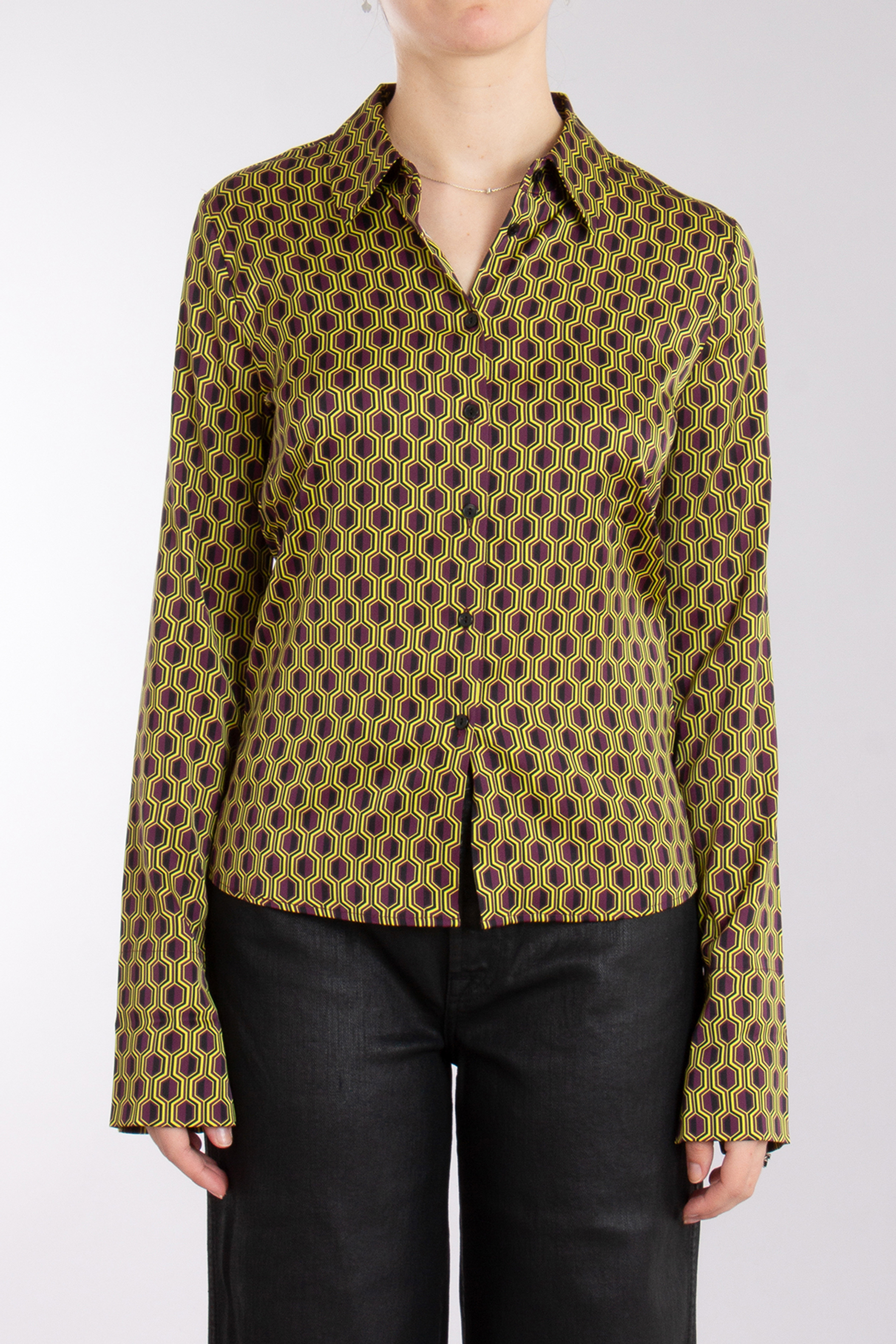 HUGO Patterned Recycled Woven Stretch Blouse Ellana HUGO Patterned Recycled Woven Stretch Blouse Ellana