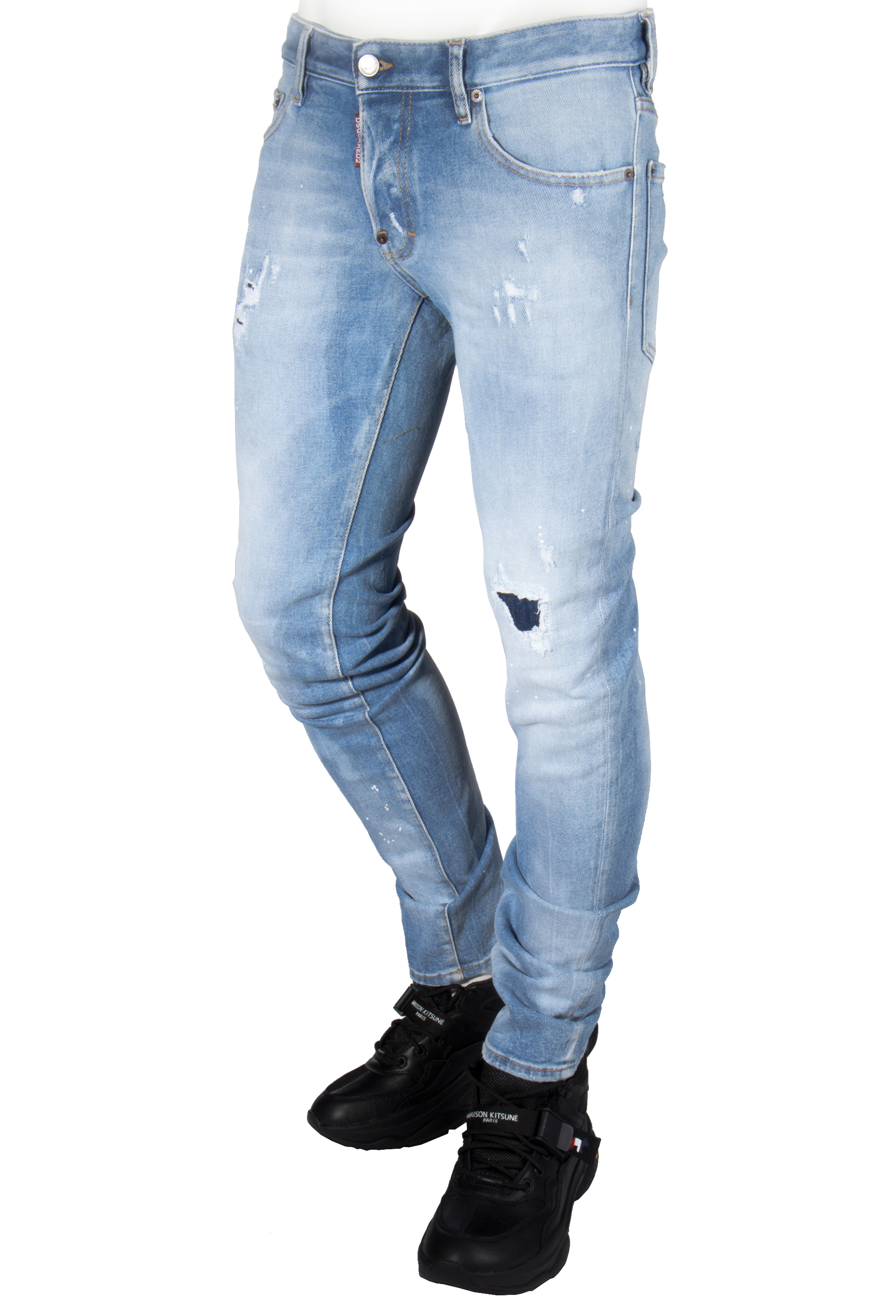 DSQUARED2 Slim Jeans Light Blue Holes DSQUARED2 Slim Jeans Light Blue Holes