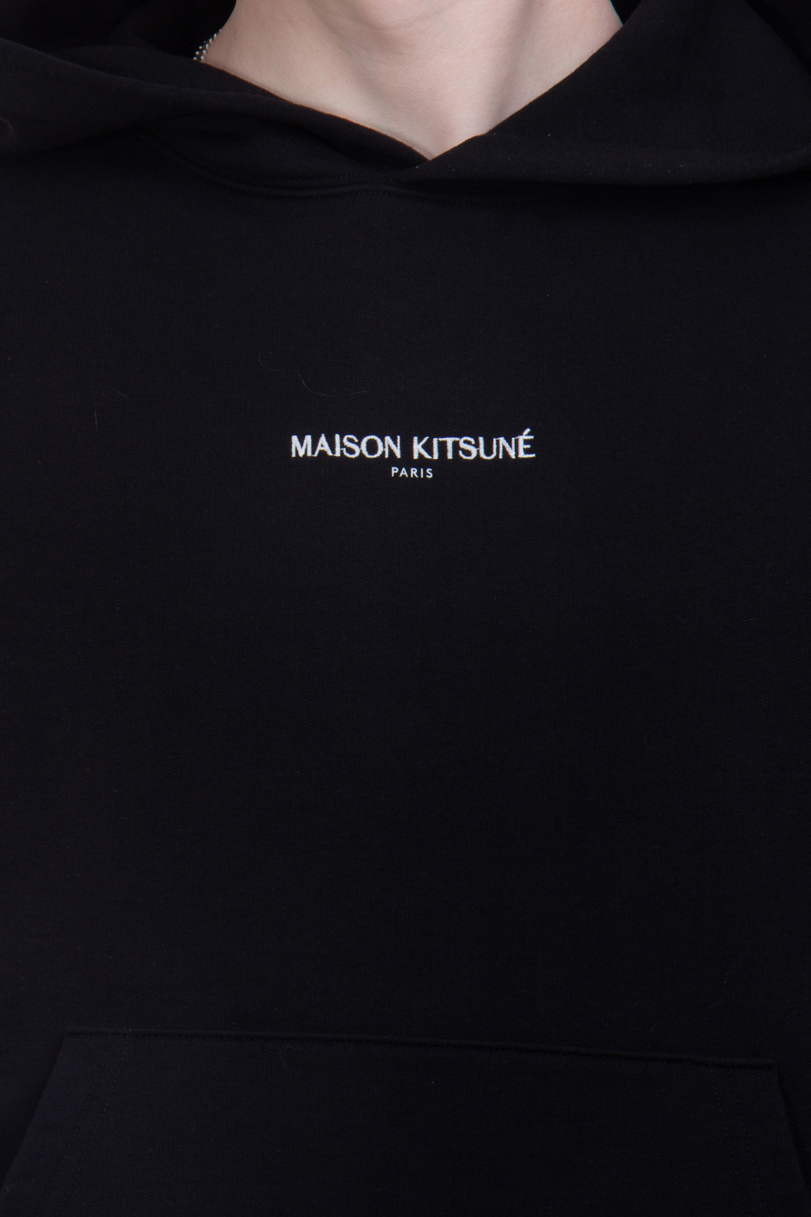 MAISON KITSUNÉ Embroidered Cotton Blend Hoodie | XL