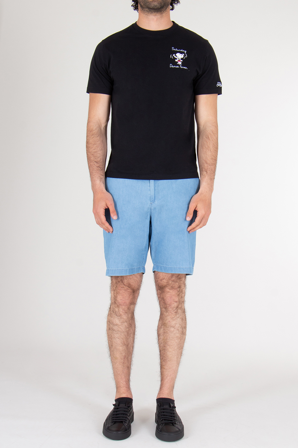 MC2 SAINT BARTH Regular Fit Denim Effect Cotton Shorts
