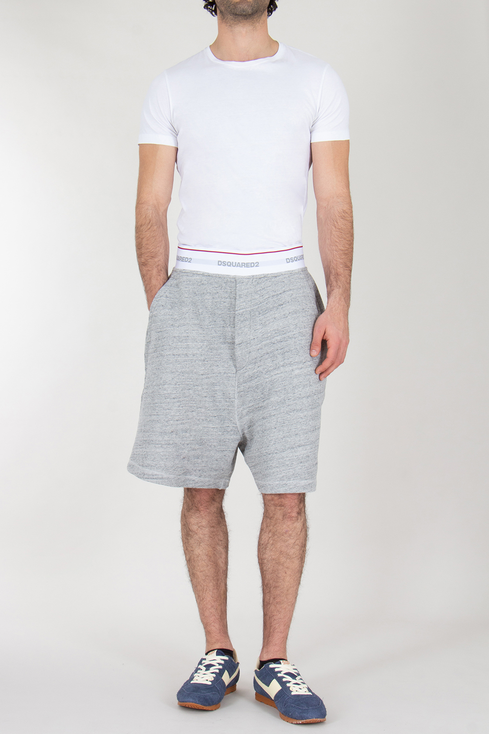 DSQUARED2 Relaxed Fit Cotton Sweat Shorts