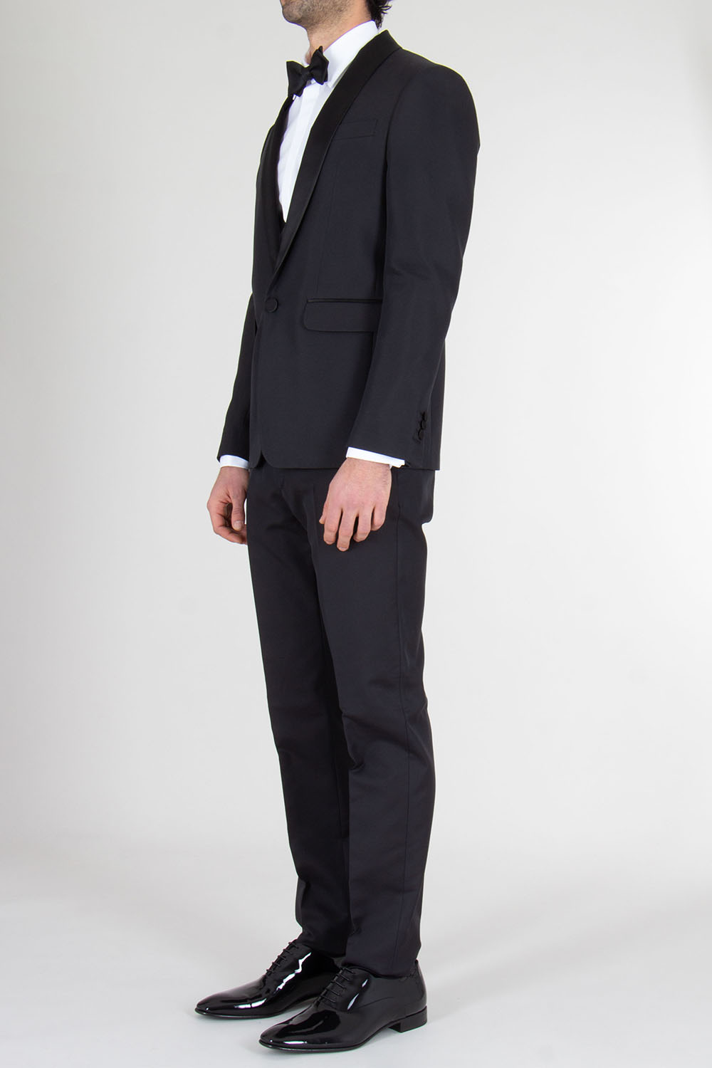 DSQUARED2 Tailored Fit Cotton-Silk Blend London Smoking