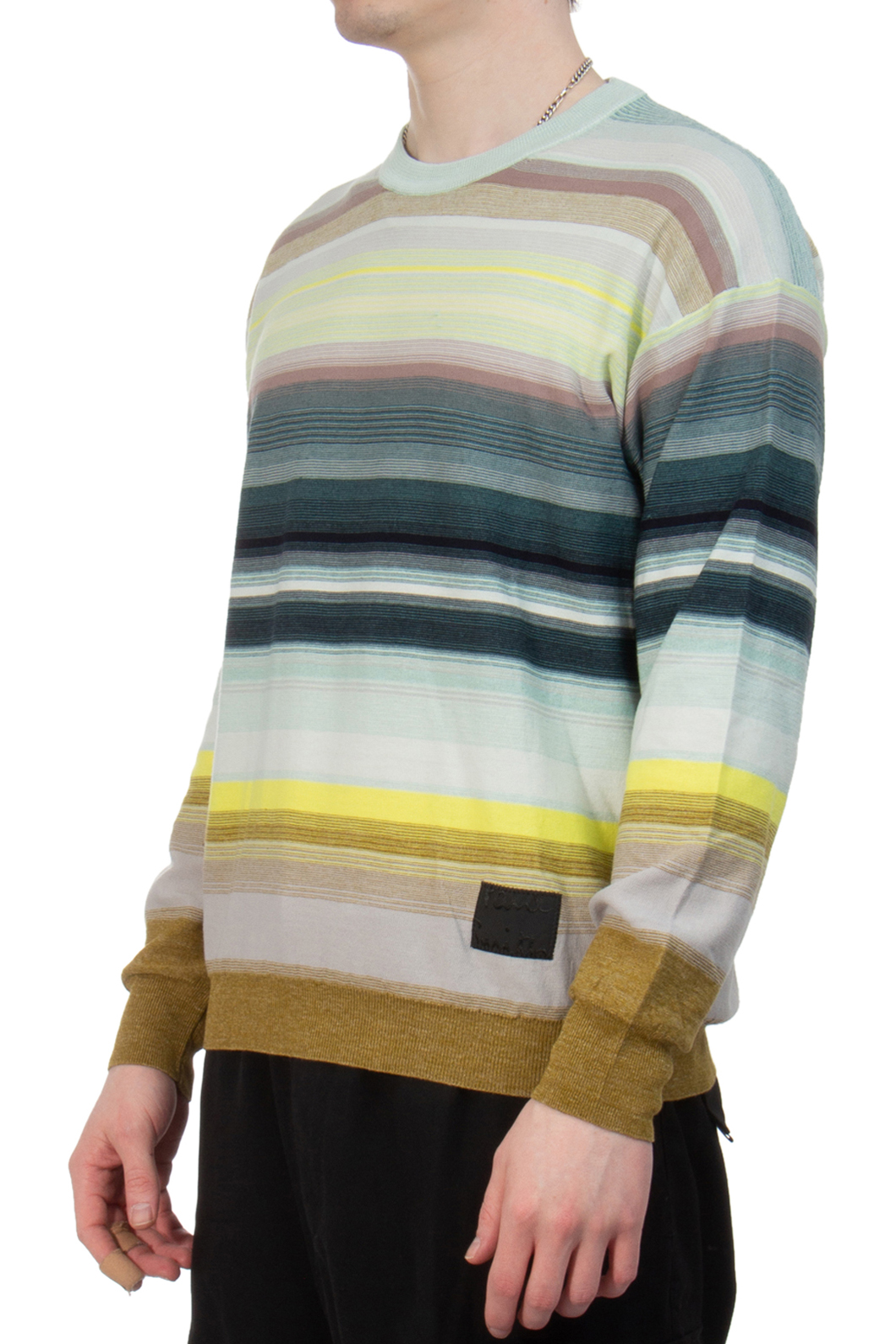 PAUL SMITH Striped Organic Cotton & Linen Sweater