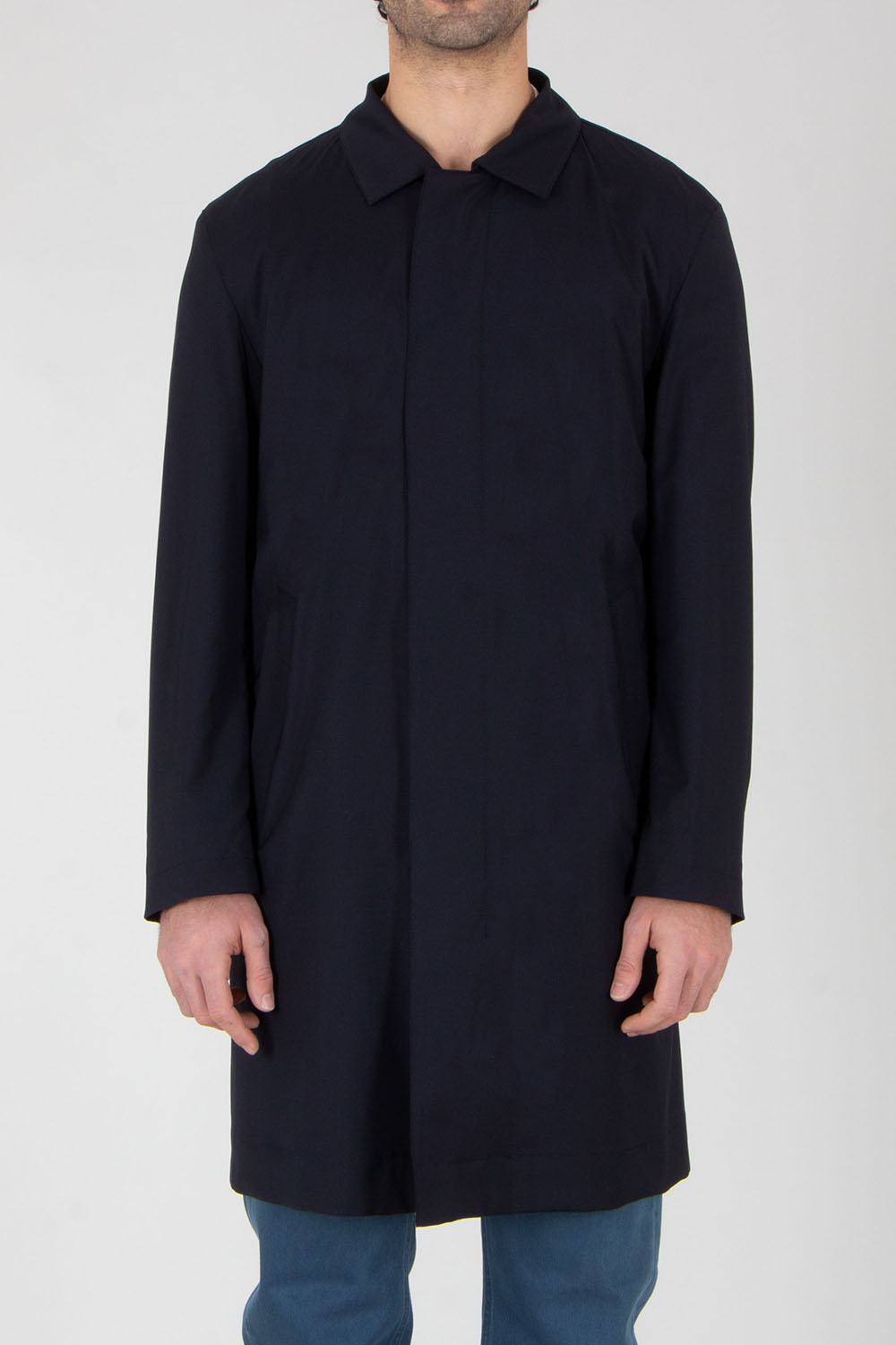 DRESSLER Regular Fit D-Tech Virgin Wool Stretch Travel Coat Fly