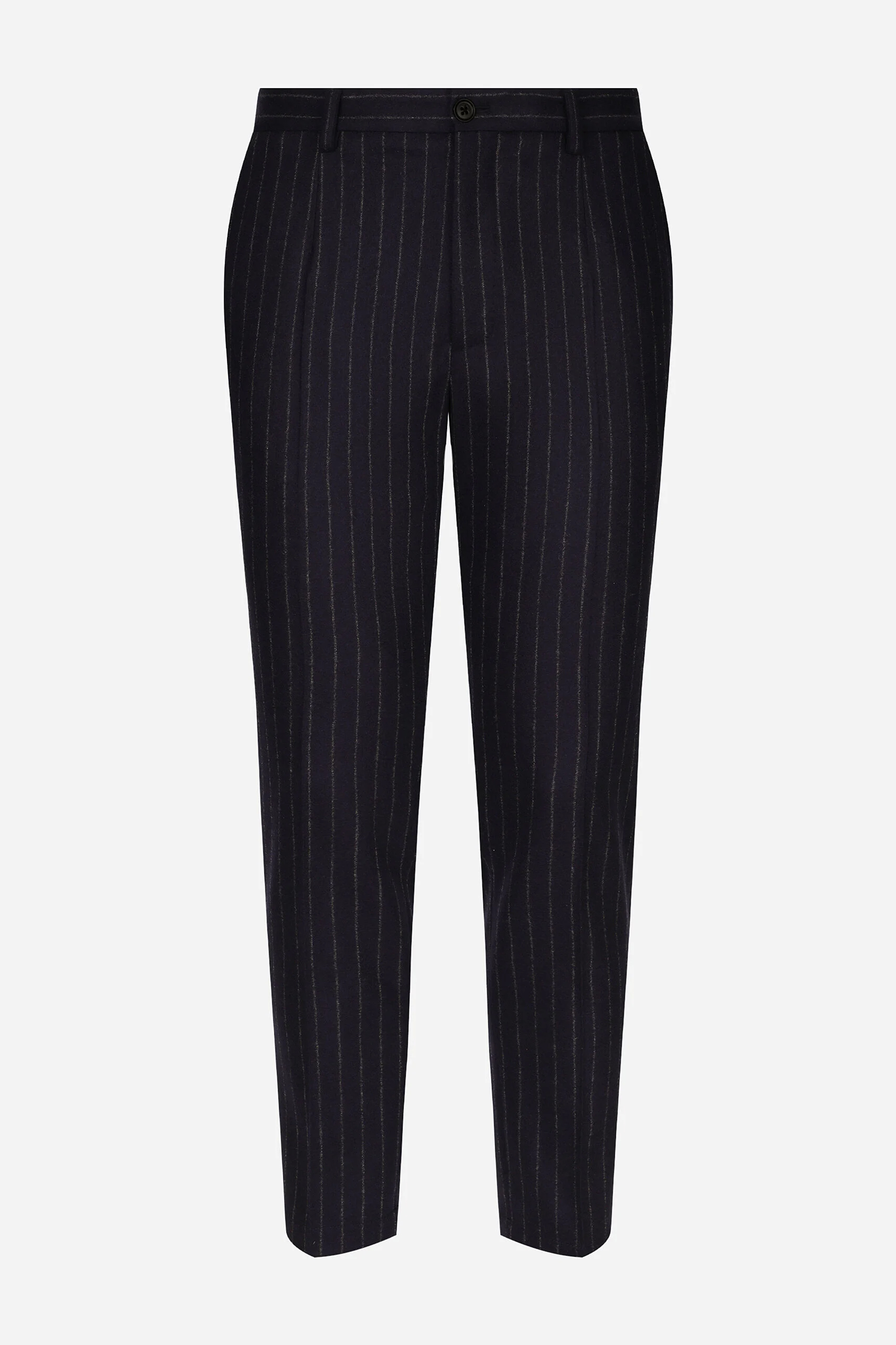 DOLCE & GABBANA Pinstripe Virgin Wool-Cashmere-Flannel Pants DOLCE & GABBANA Pinstripe Virgin Wool-Cashmere-Flannel Pants