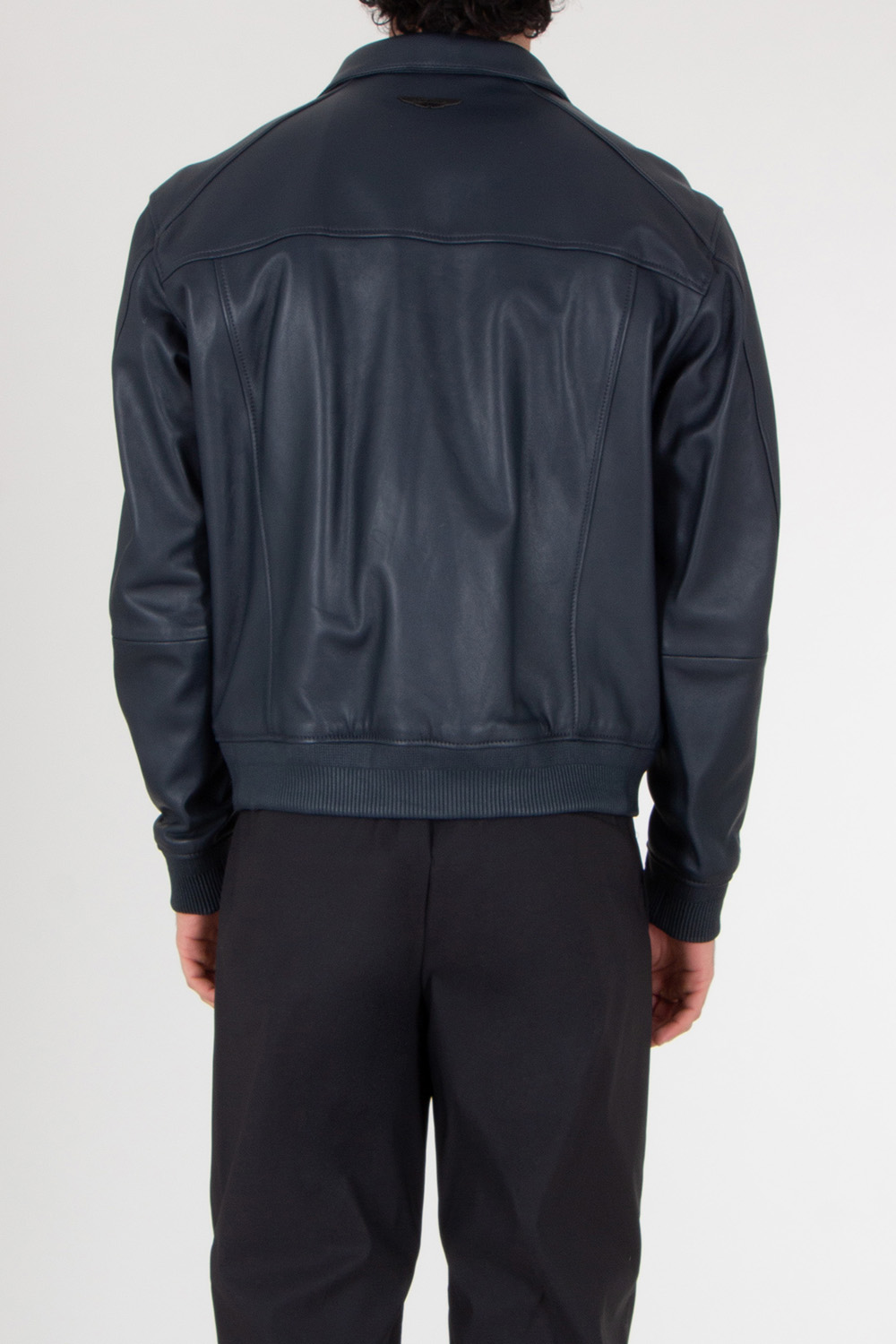 BOSS x ASTON MARTIN Straight Fit Lamb Leather Jacket H-Mamun
