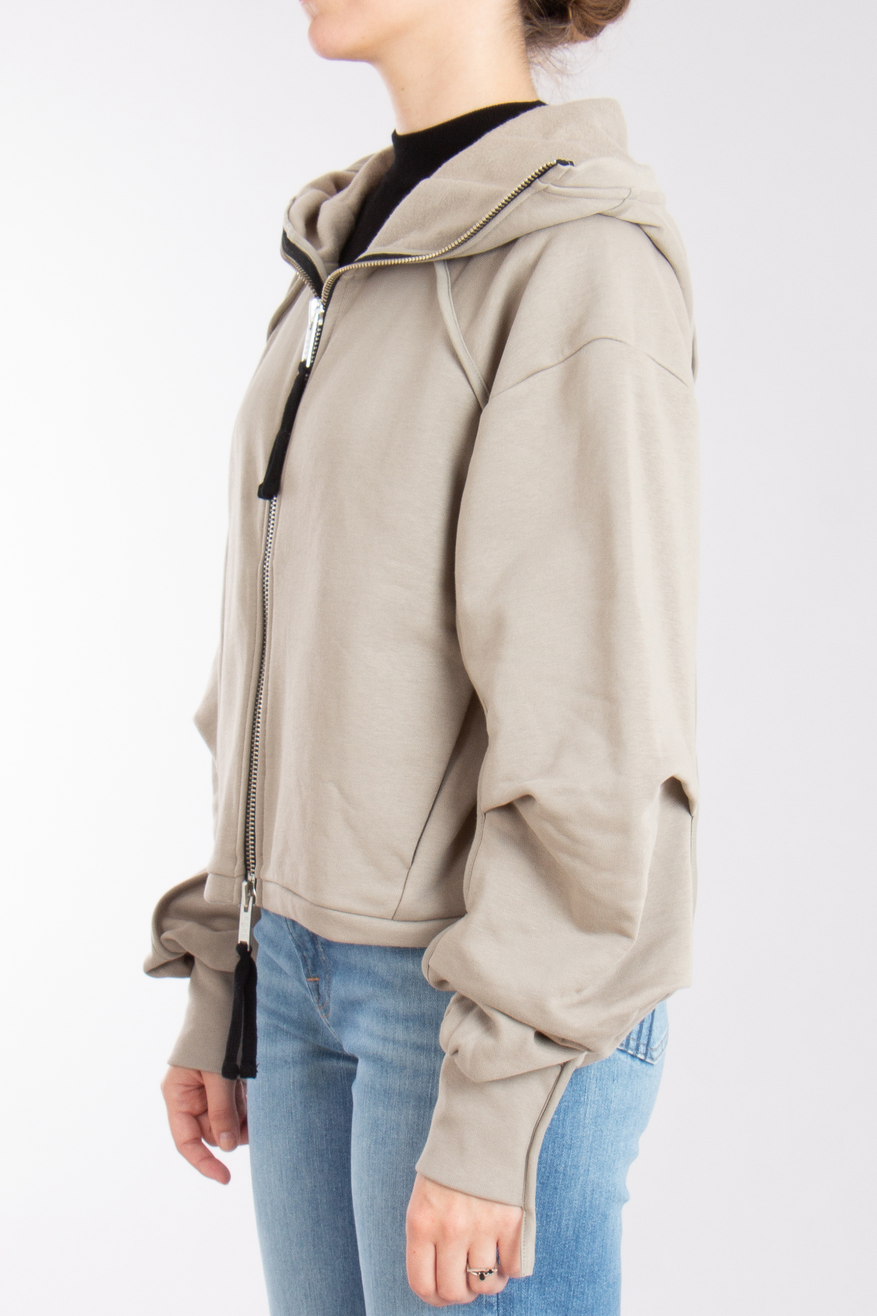 THOM KROM Hooded Cotton Blend Sweat Jacket THOM KROM Hooded Cotton Blend Sweat Jacket