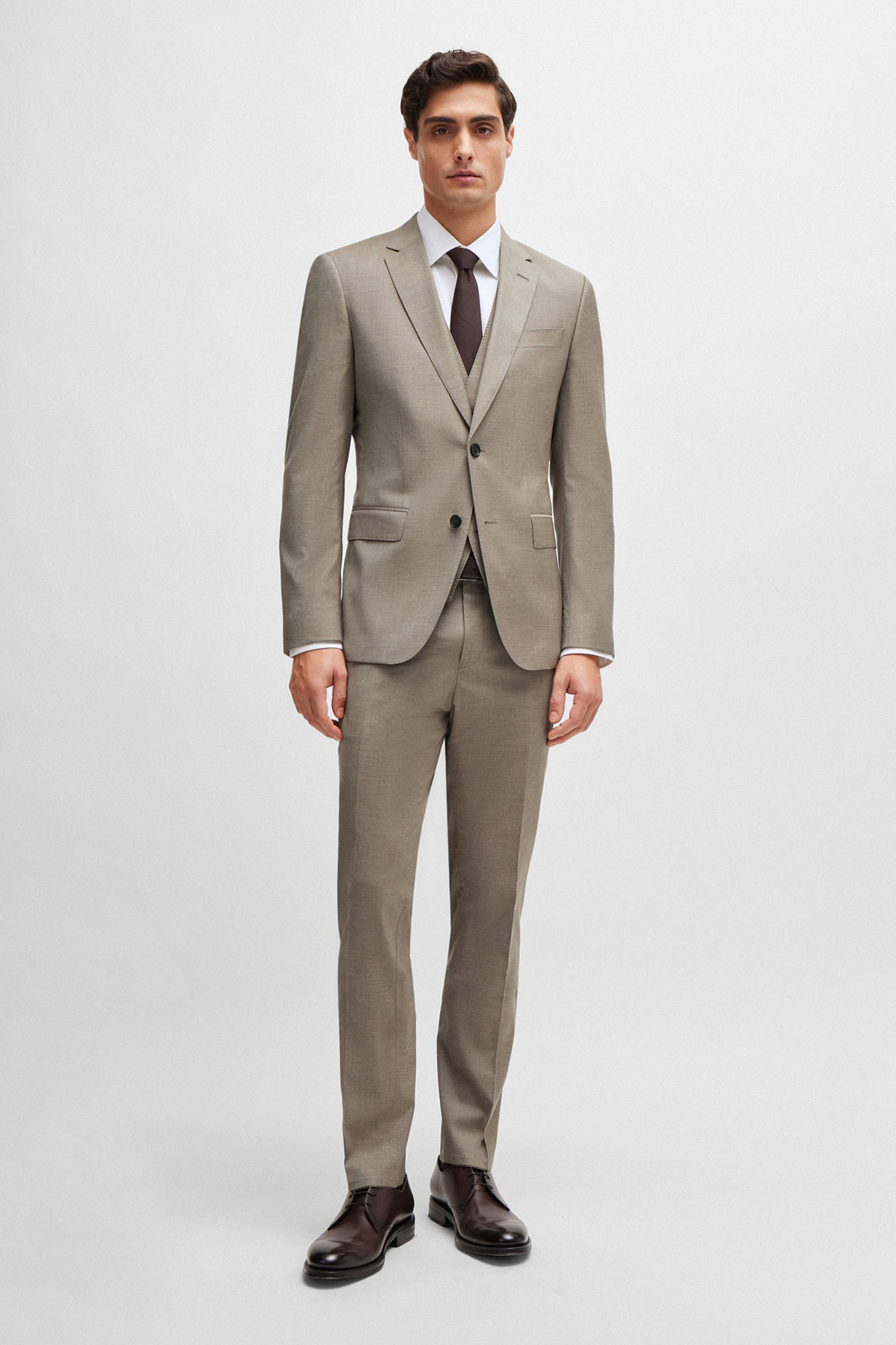 BOSS Slim Fit Virgin Wool Blend Suit H-Huge BOSS Slim Fit Virgin Wool Blend Suit H-Huge
