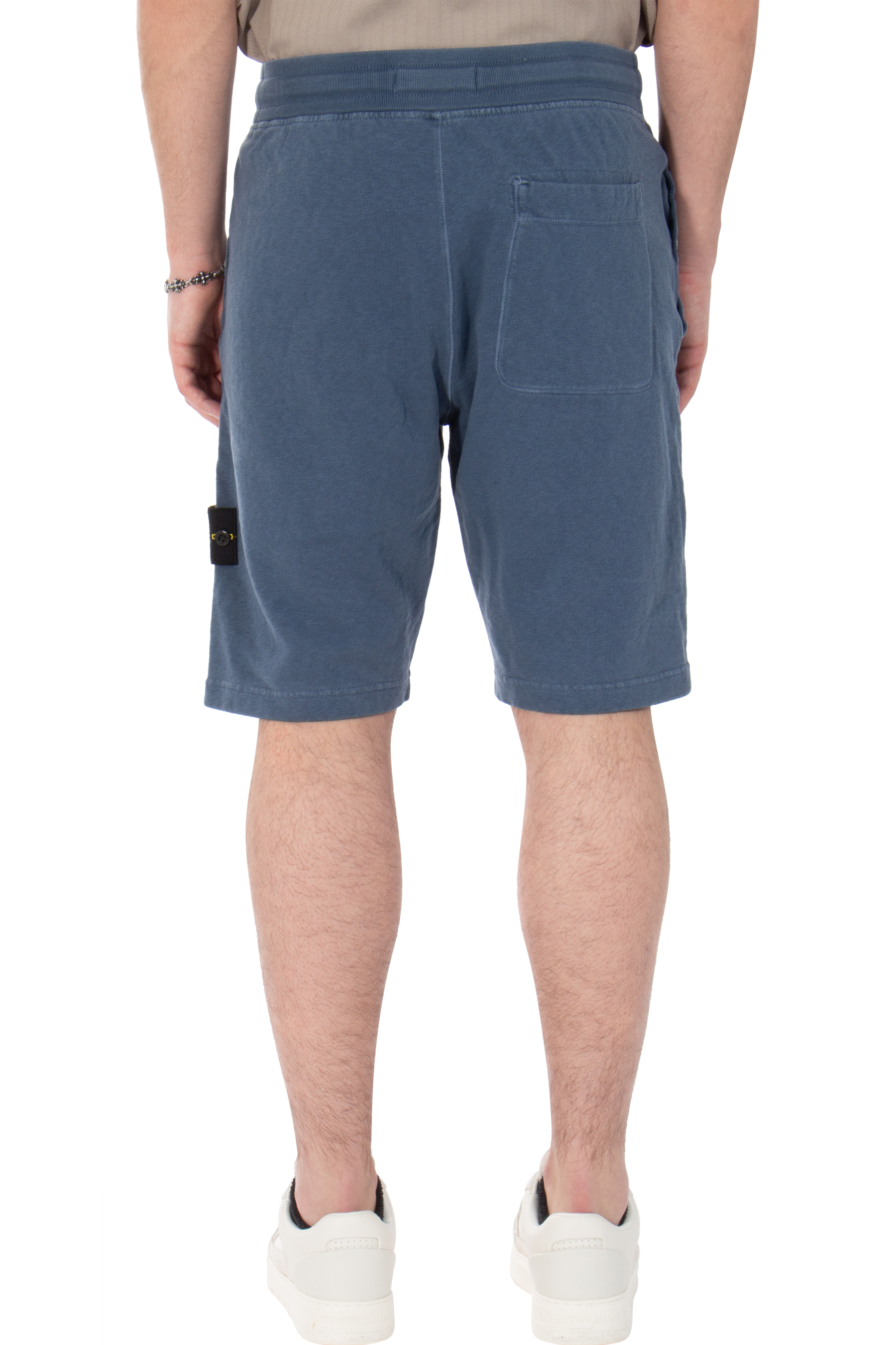 STONE ISLAND Old Effect Cotton Shorts