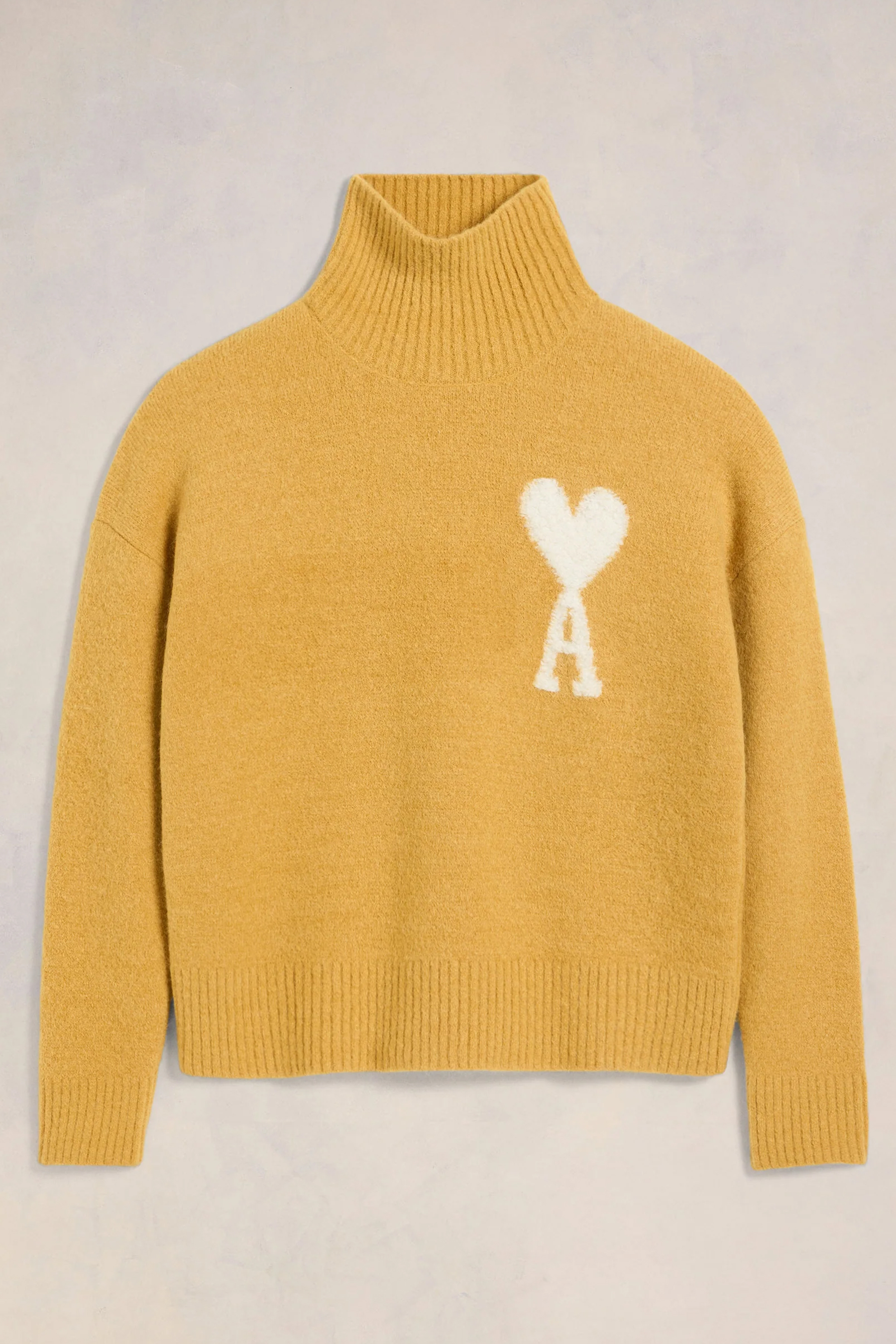 AMI PARIS Ami De Coeur Alpaca Blend Funnel Neck Sweater AMI PARIS Ami De Coeur Alpaca Blend Funnel Neck Sweater