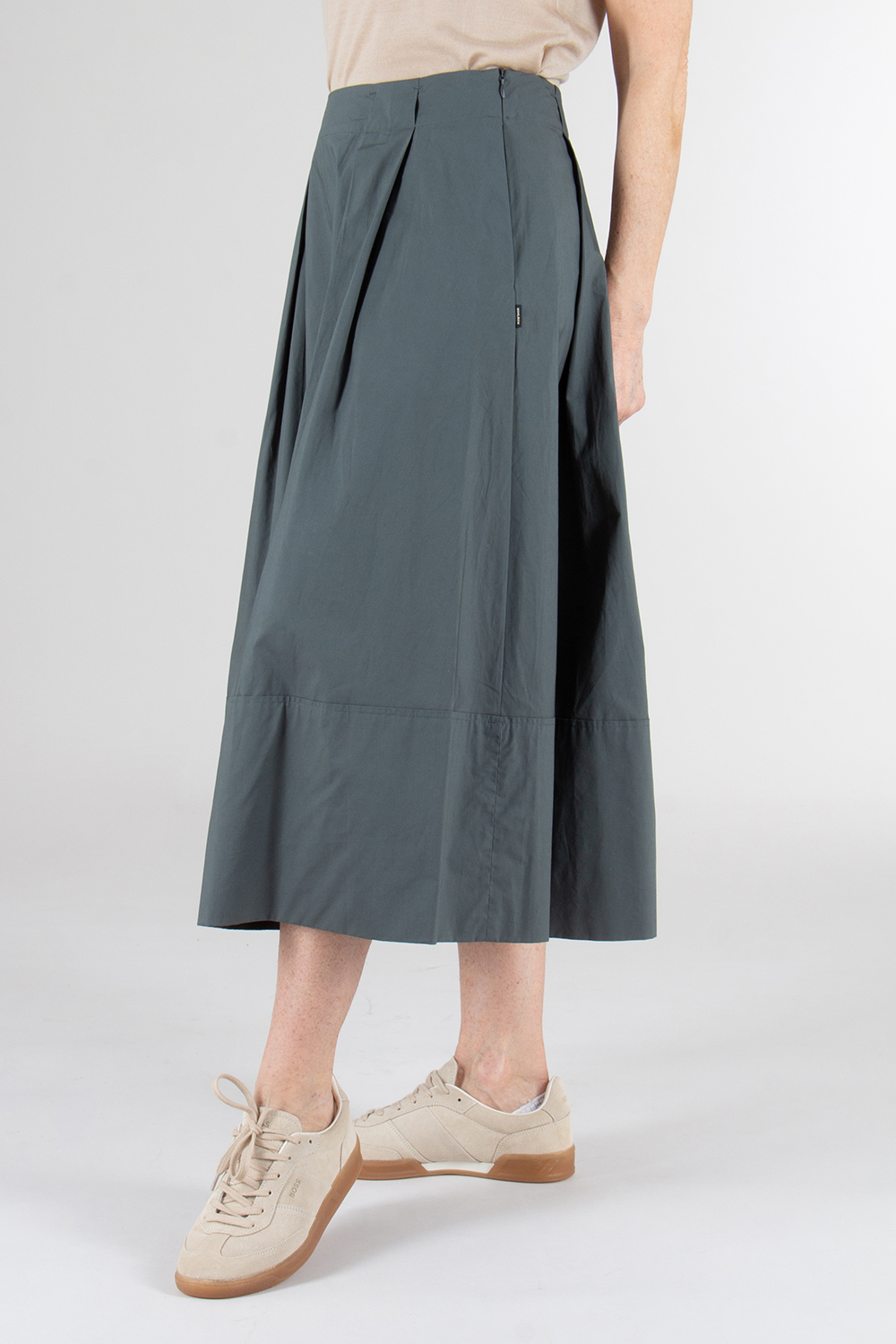 WOOLRICH Cotton Poplin Box Pleat Skirt