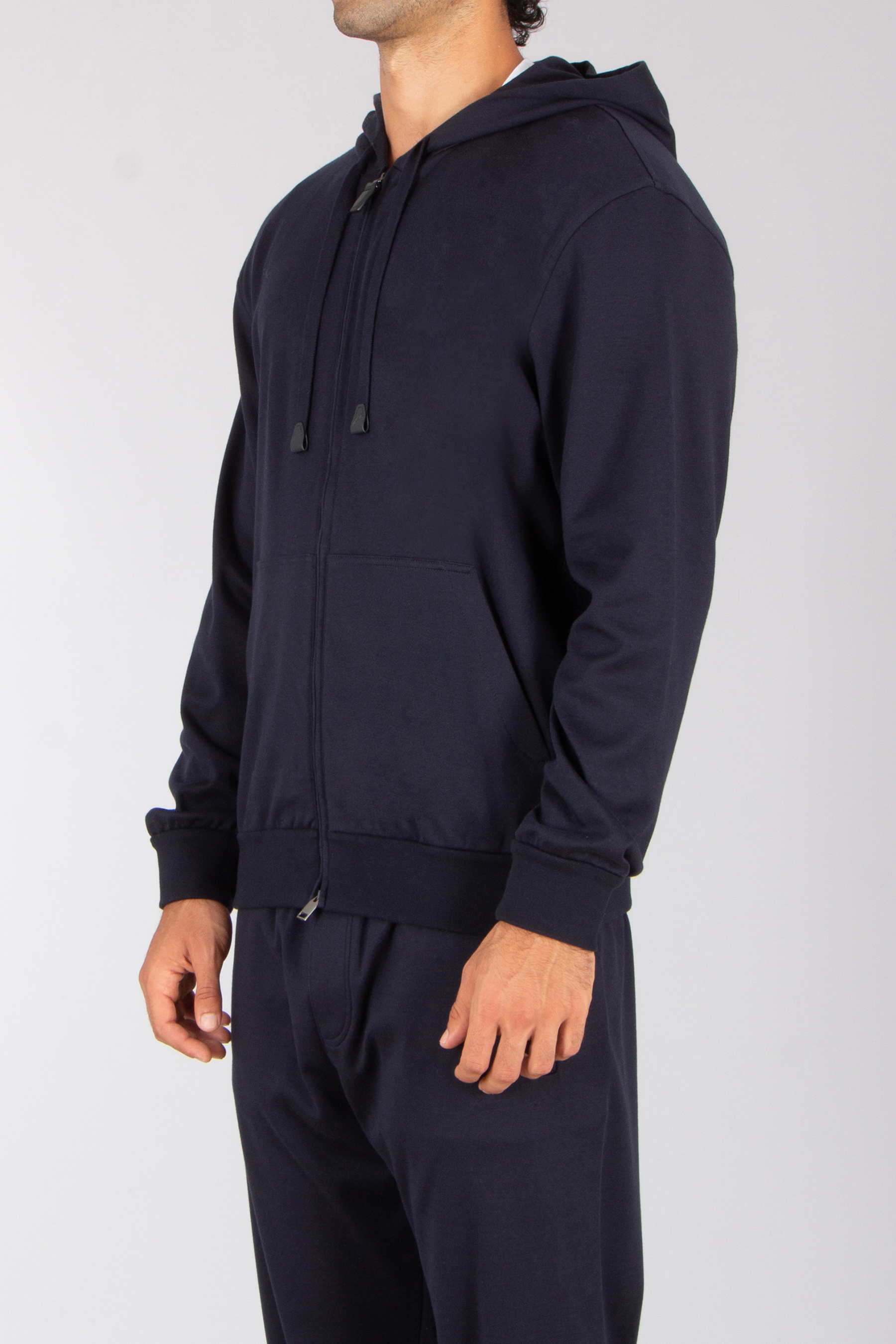 BRIONI Comfort Fit Organic Cotton-Cashmere Jersey Zip-Up Hoodie Vlies, Pullover, Sweatshirt, Kapuzenpulli, Mantel