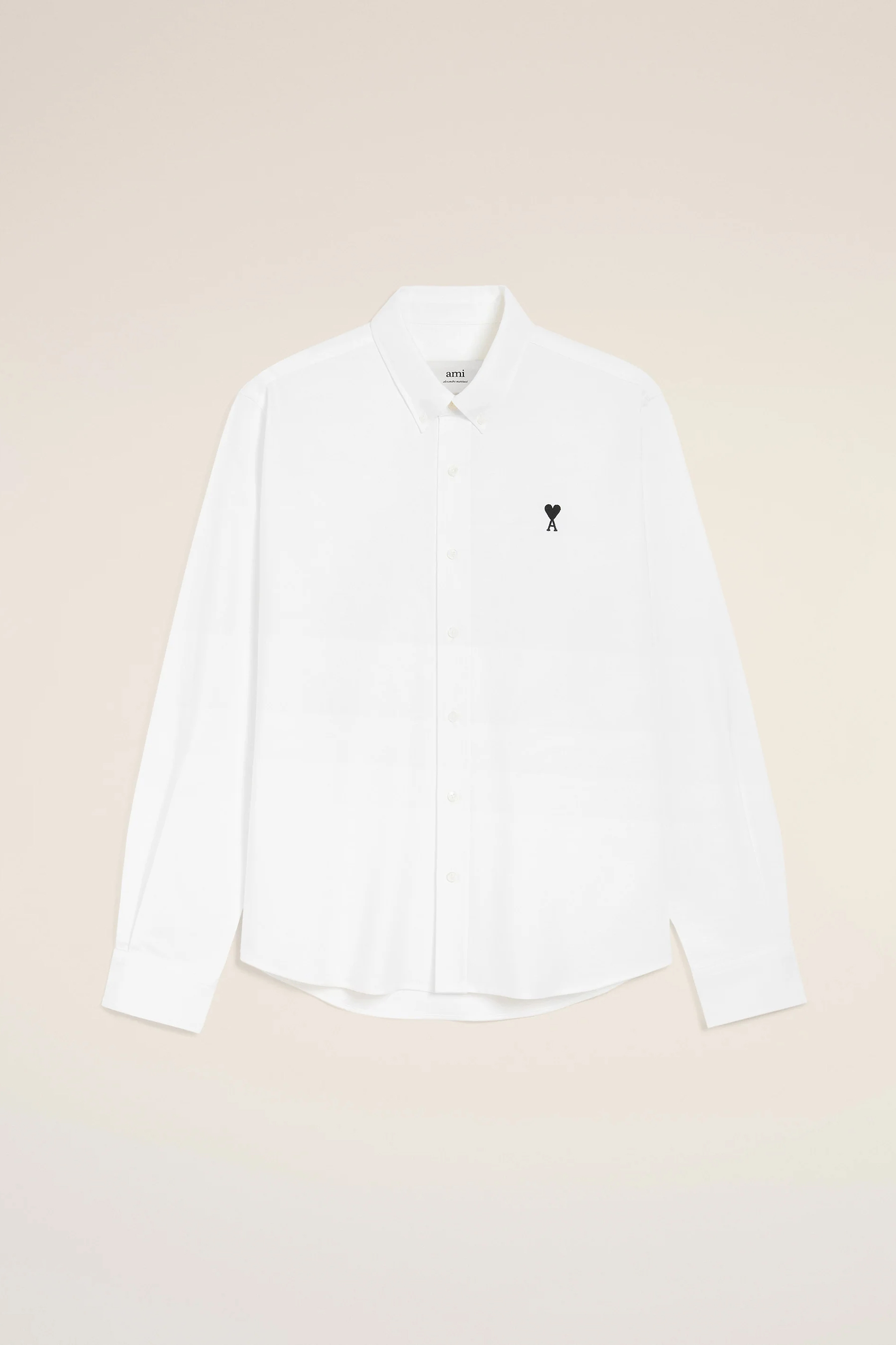 AMI PARIS Classic Fit Ami De Coeur Cotton Oxford Button-Down Shirt Langarm, Hemd, Ärmel, Bluse, Kleid, Hemd