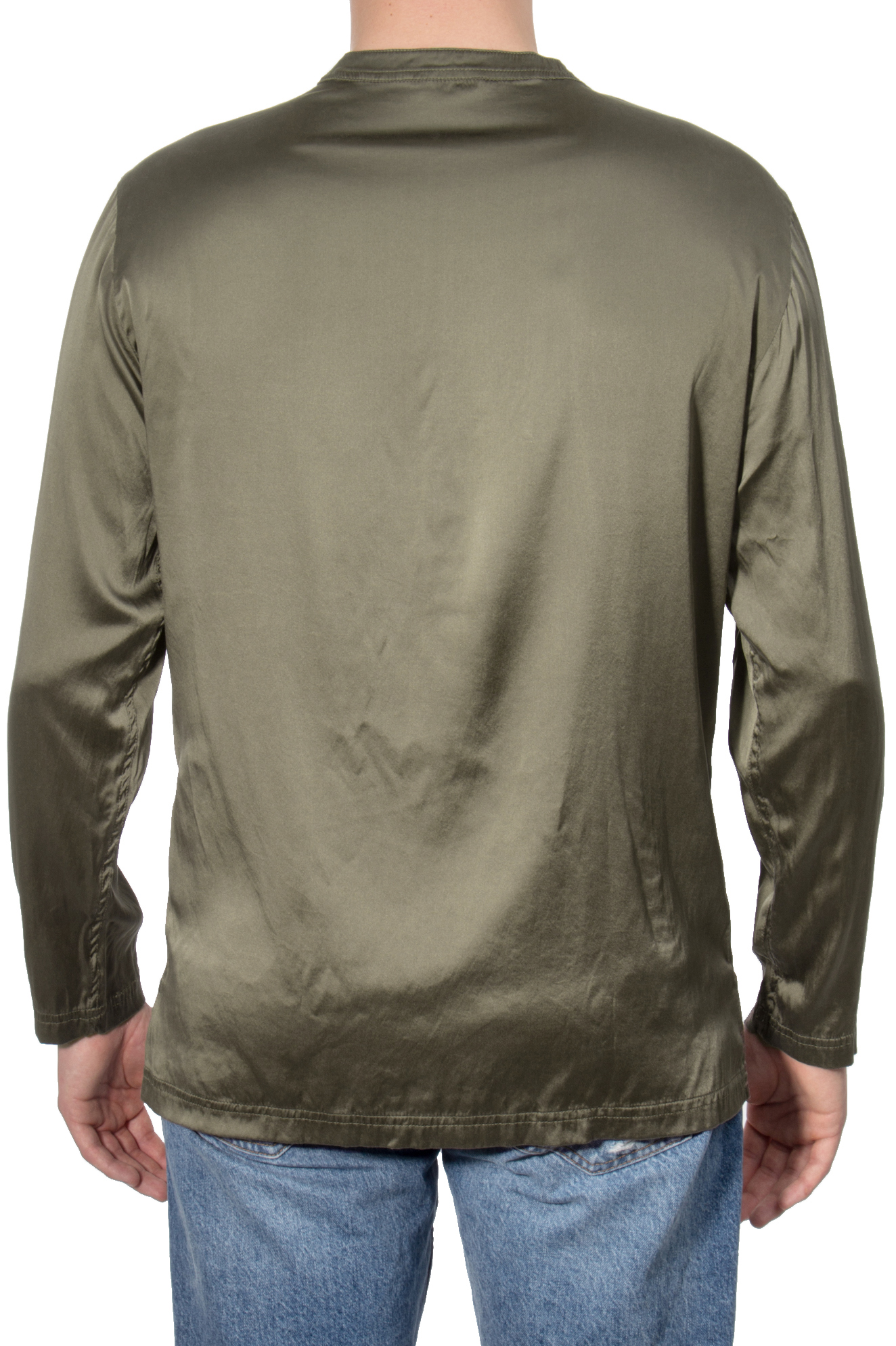 TOM FORD Silk Stretch Long Sleeve Pajama Shirt