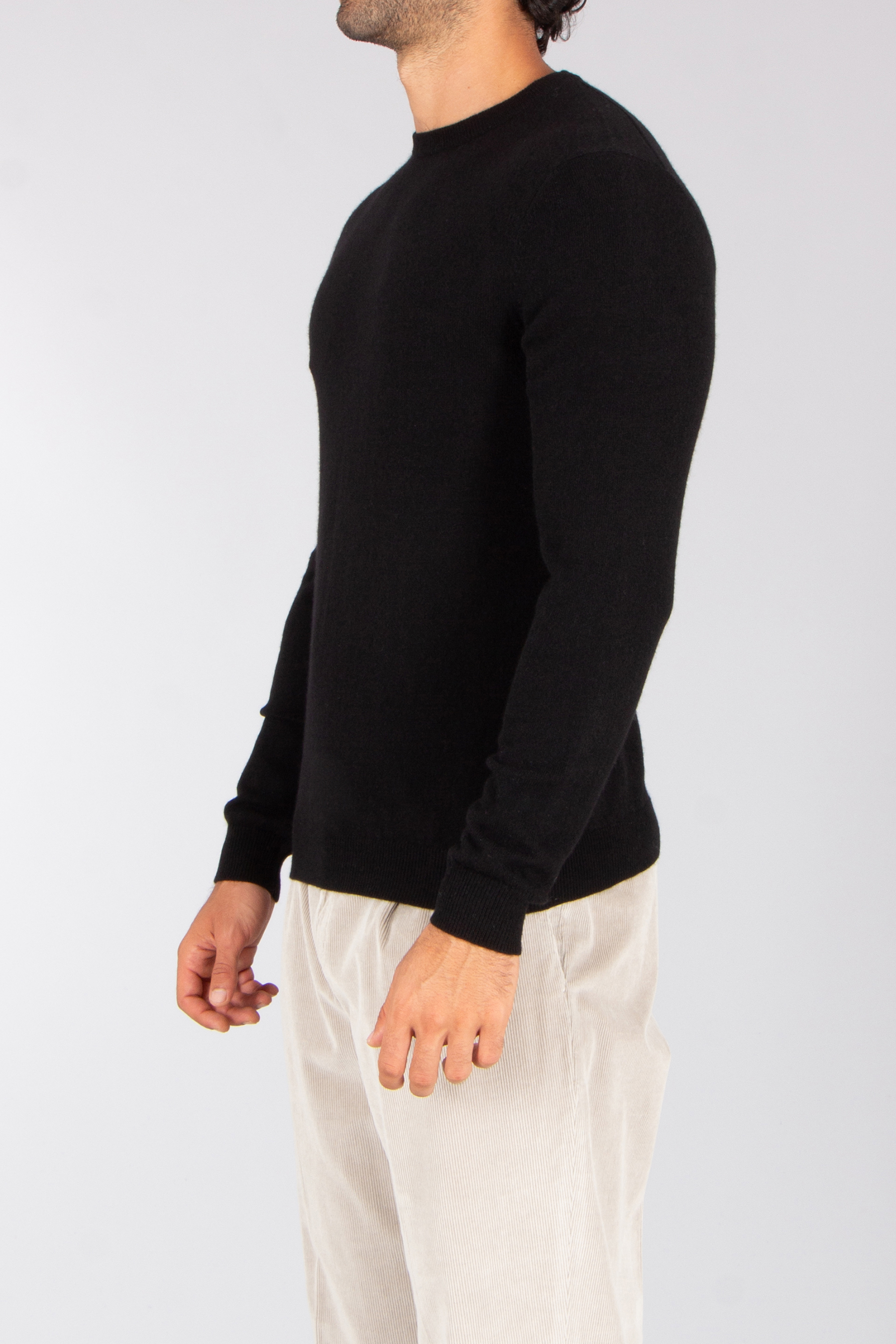 MIENTUS BERLIN Regular Fit Cashmere Crew Neck Sweater Langarm, Ärmel, Pullover, Mann, Person