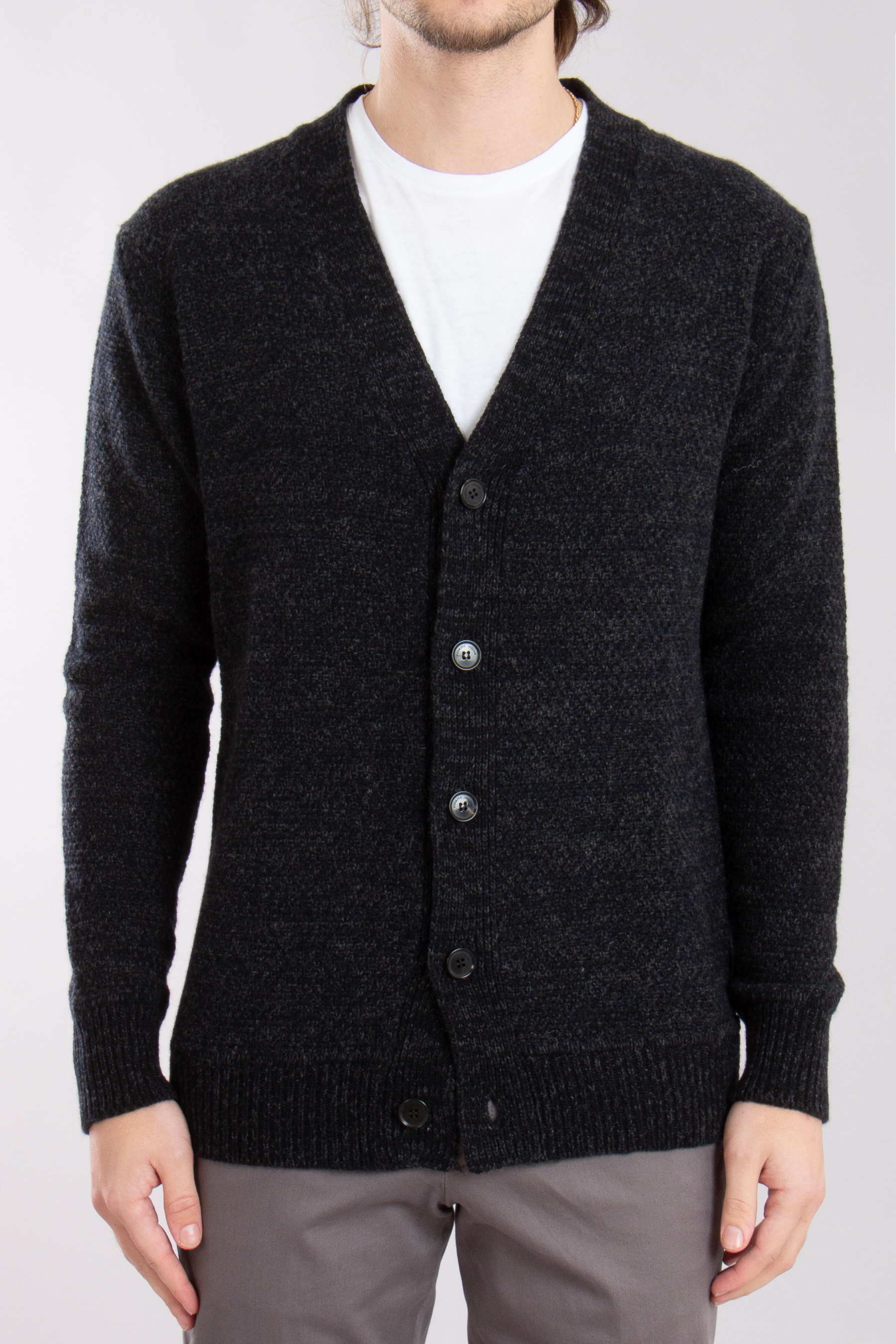 ROBERTO COLLINA Structured Superfine Wool Cardigan ROBERTO COLLINA Structured Superfine Wool Cardigan