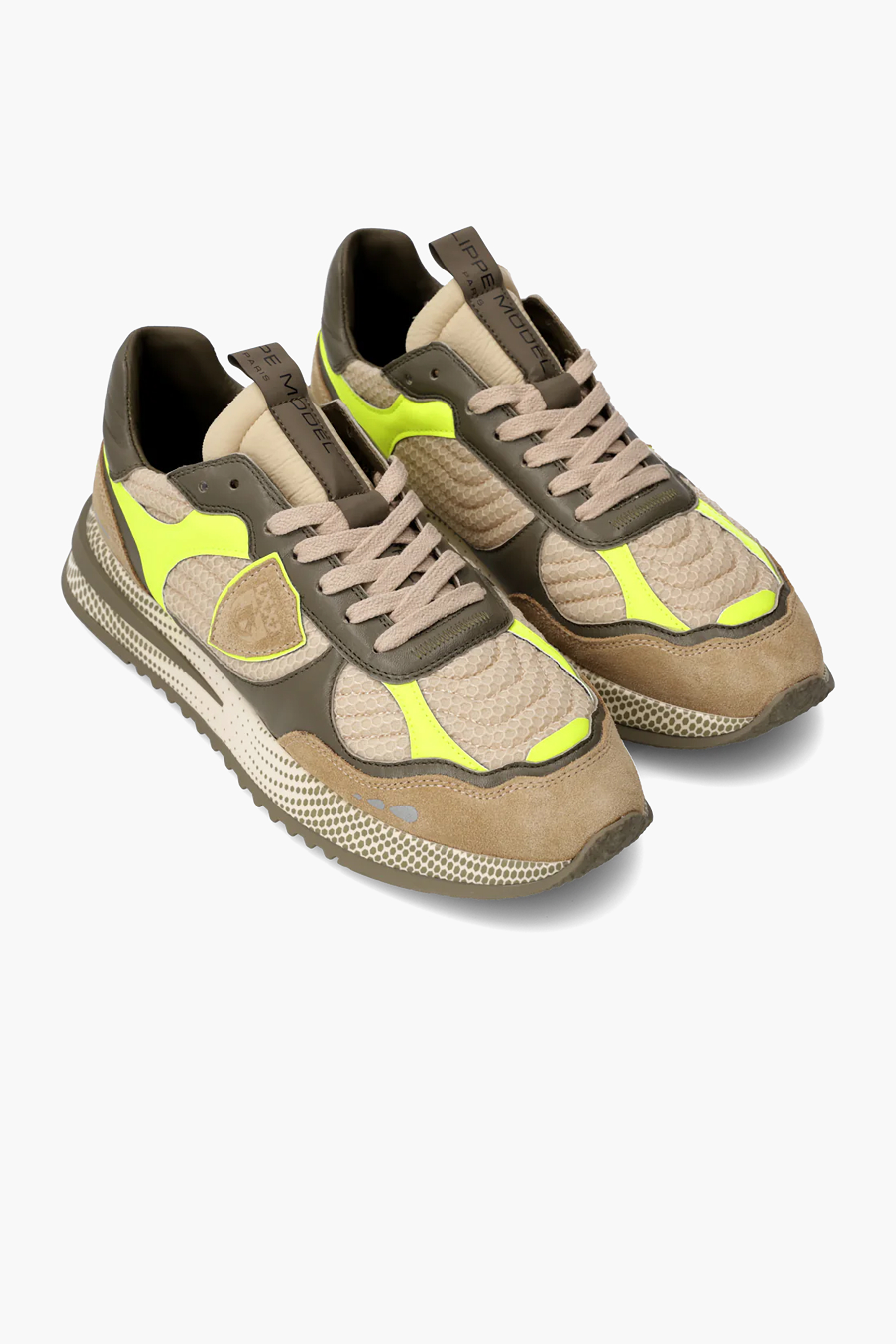 PHILIPPE MODEL Mesh & Leather Running Sneakers Olympique Low PHILIPPE MODEL Mesh & Leather Running Sneakers Olympique Low