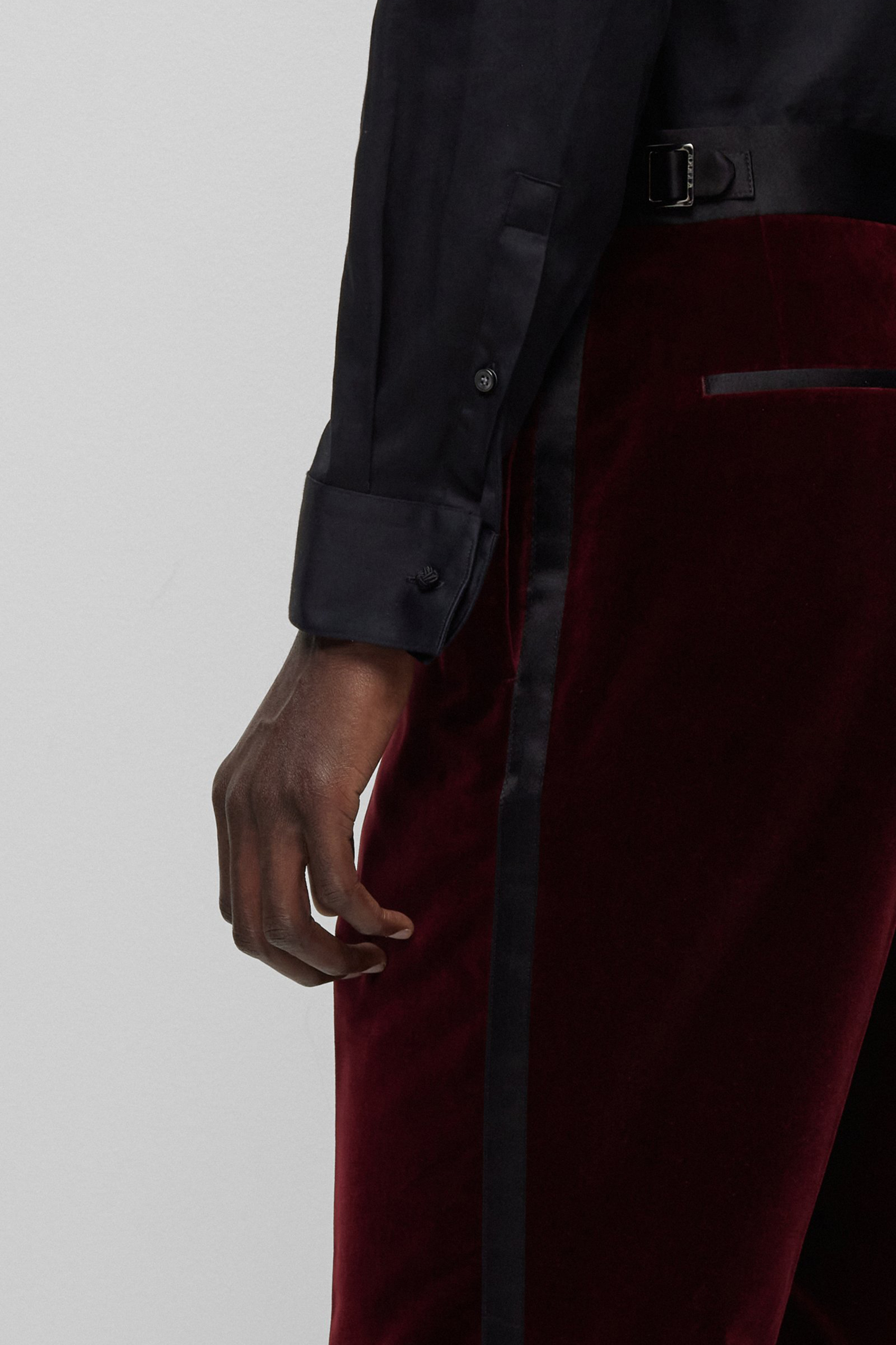 BOSS Cotton Velvet Tuxedo Pants H-Genius BOSS Cotton Velvet Tuxedo Pants H-Genius